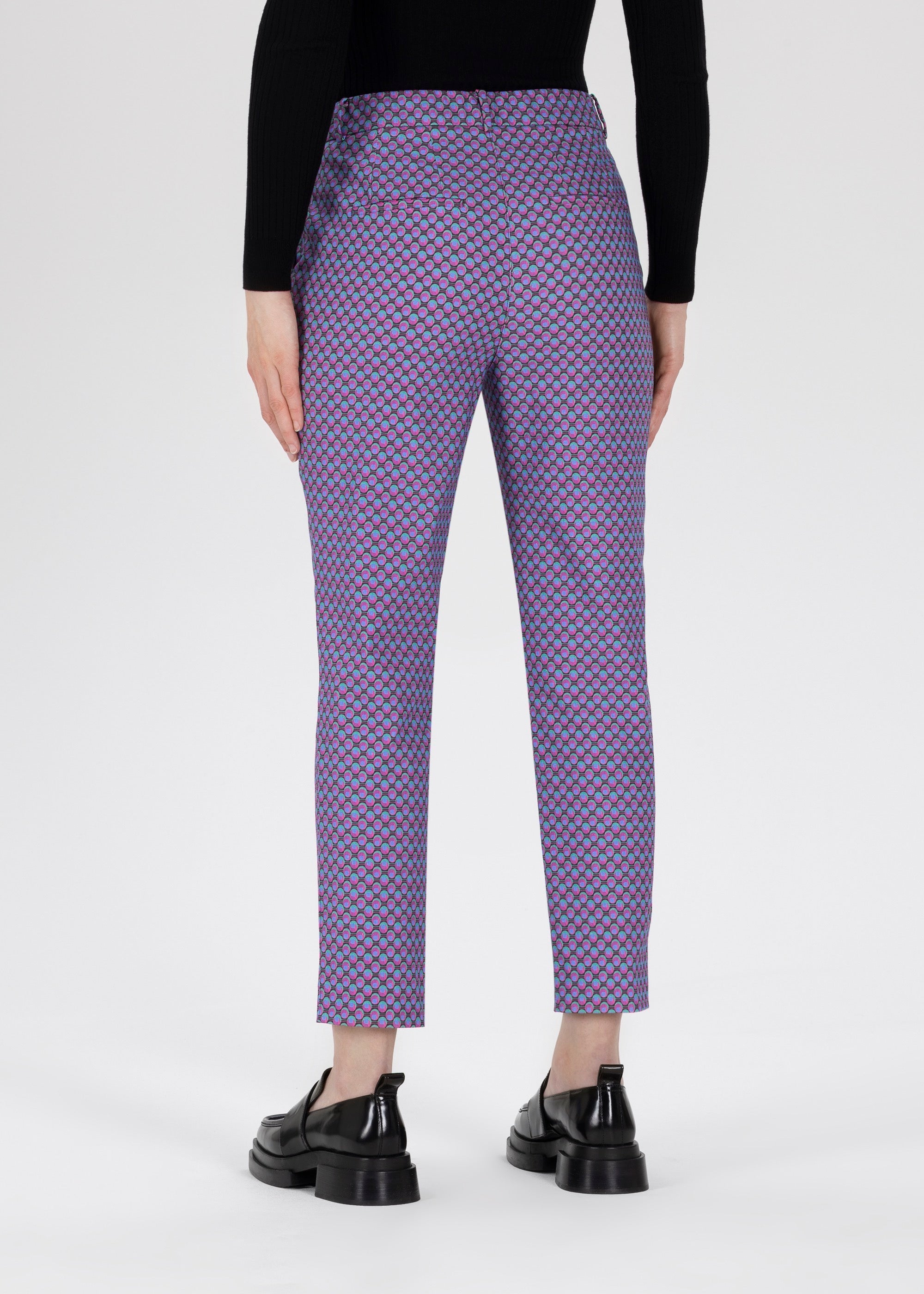 Stehmann Fluor 7/8-Chino Baumwollstretch fuchsia