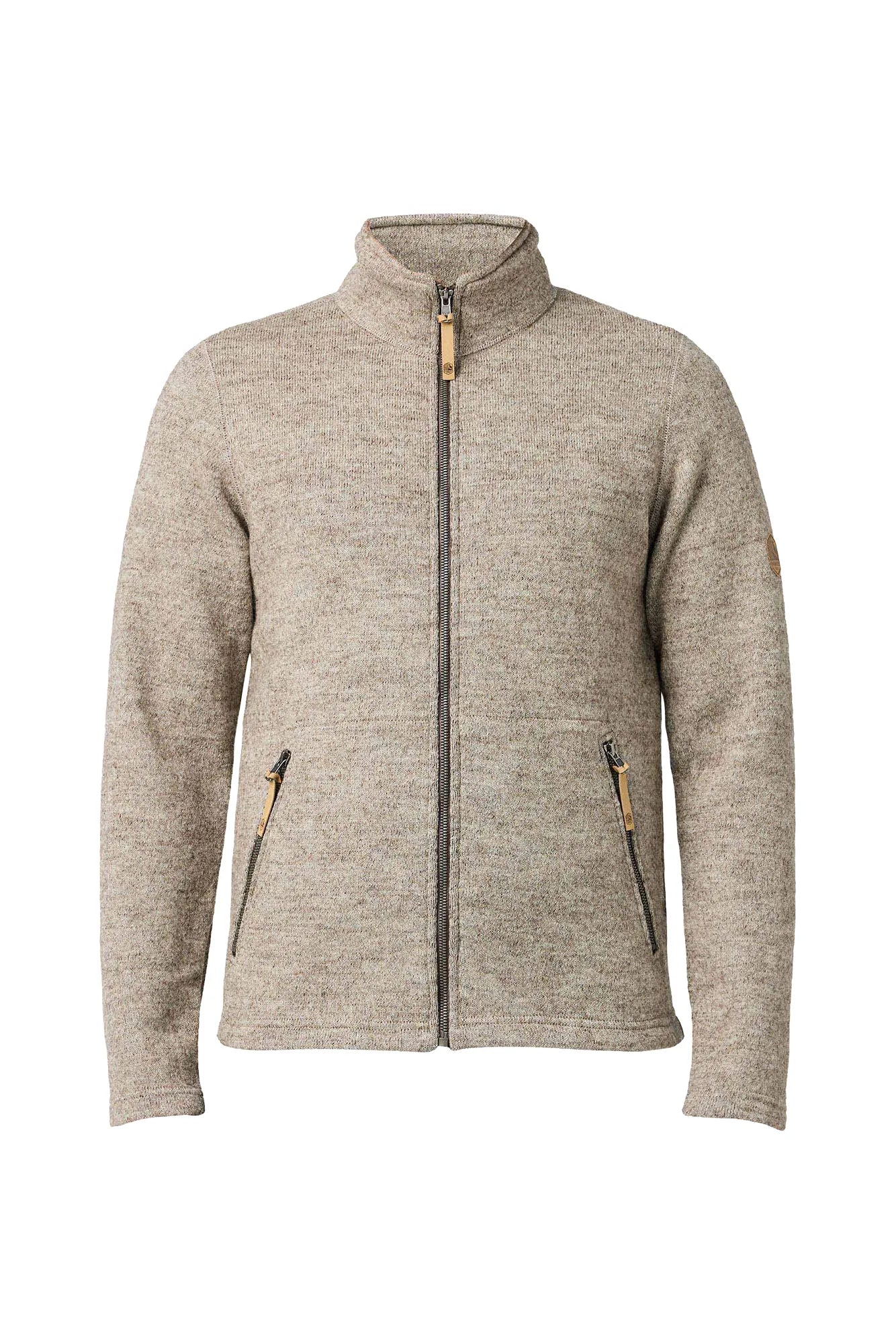 Ivanhoe Ziptröjor NLS Sap Full Zip Wolljacke Latte ungefärbt