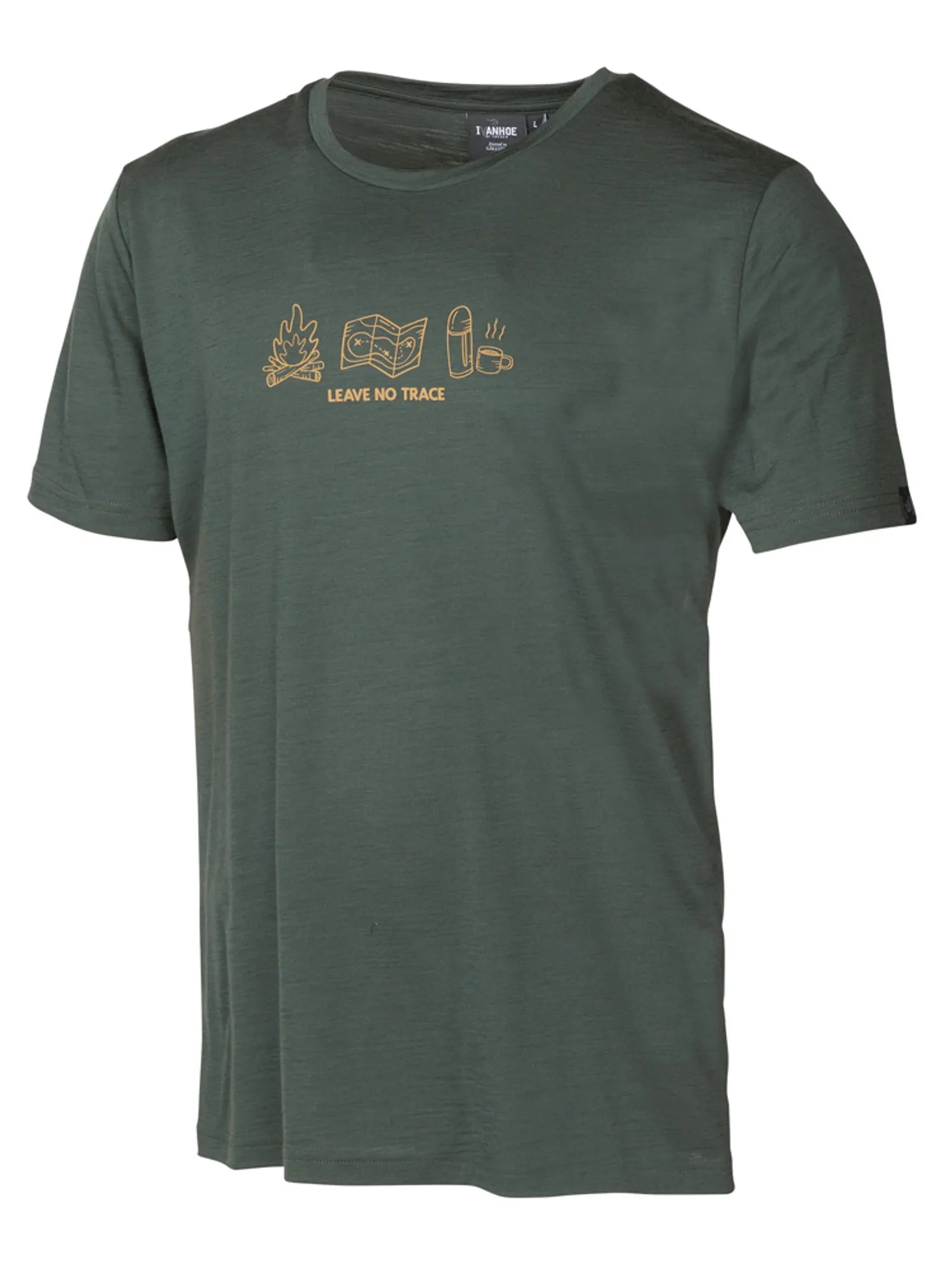 Ivanhoe Ceasar Adventure T-Shirt Rifle Green Merino Print