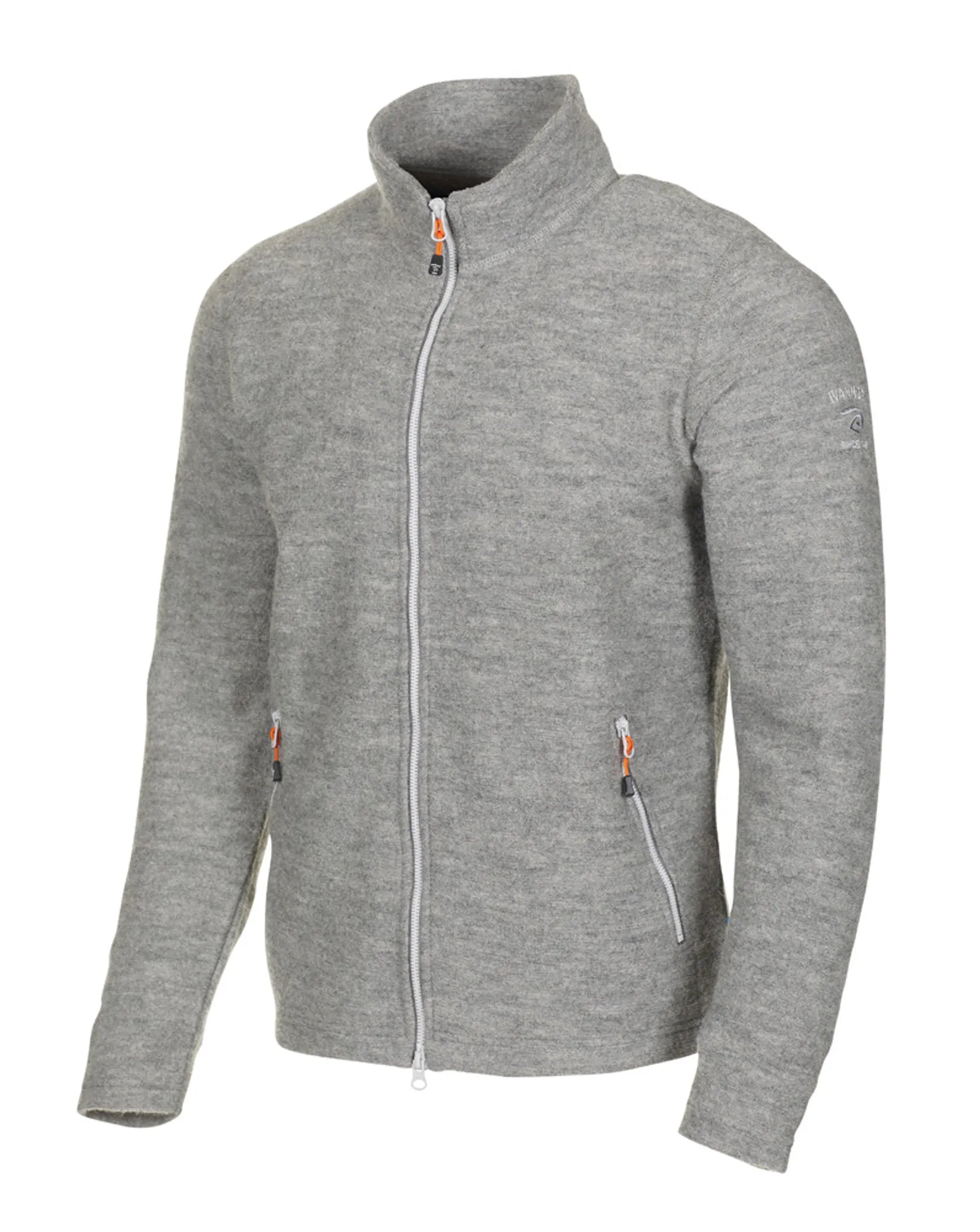 Ivanhoe Louie Full Zip Wollpullover Grey Marl 98% Wolle