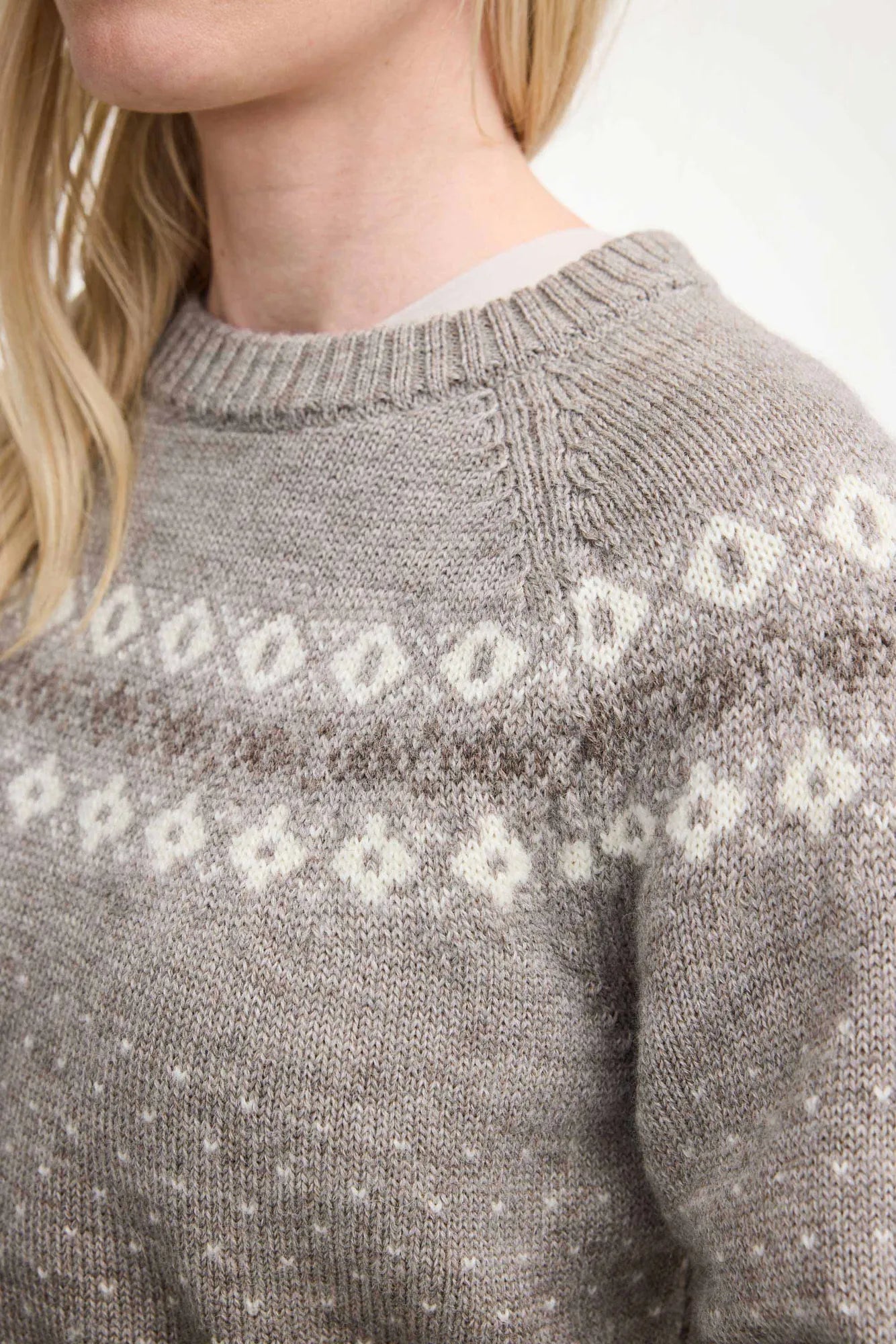 Ivanhoe Sire Crewneck Wollpullover Vanilla Sugar 100% Wolle