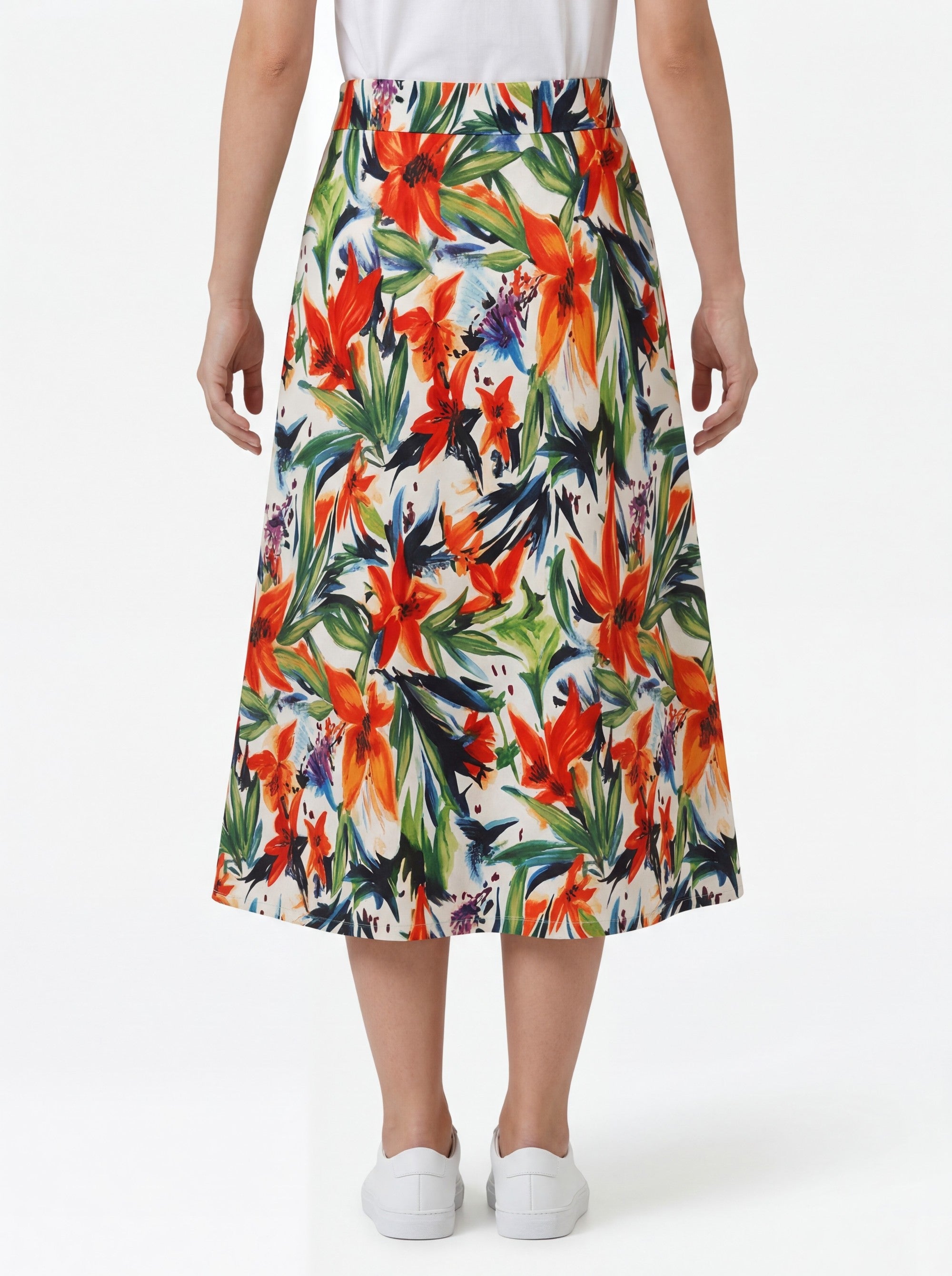 Stehmann Noelle Midi-Rock bunt Summer Print A-Linie