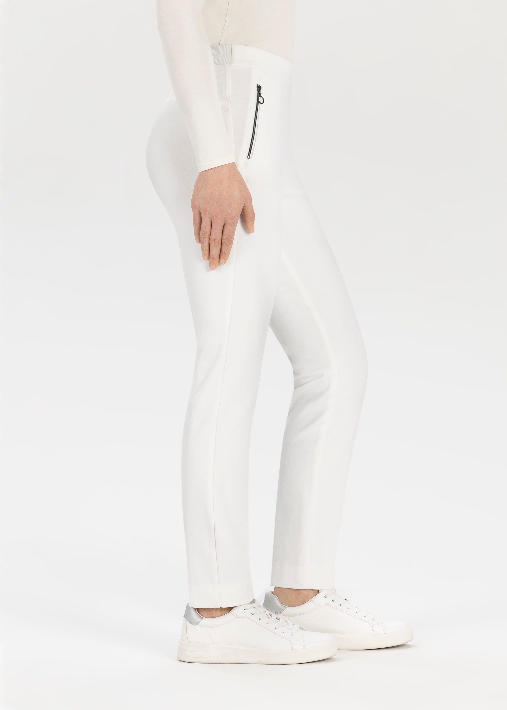Stehmann Imilia Straight Fit Hose blanc de blanc 7/8 Jersey
