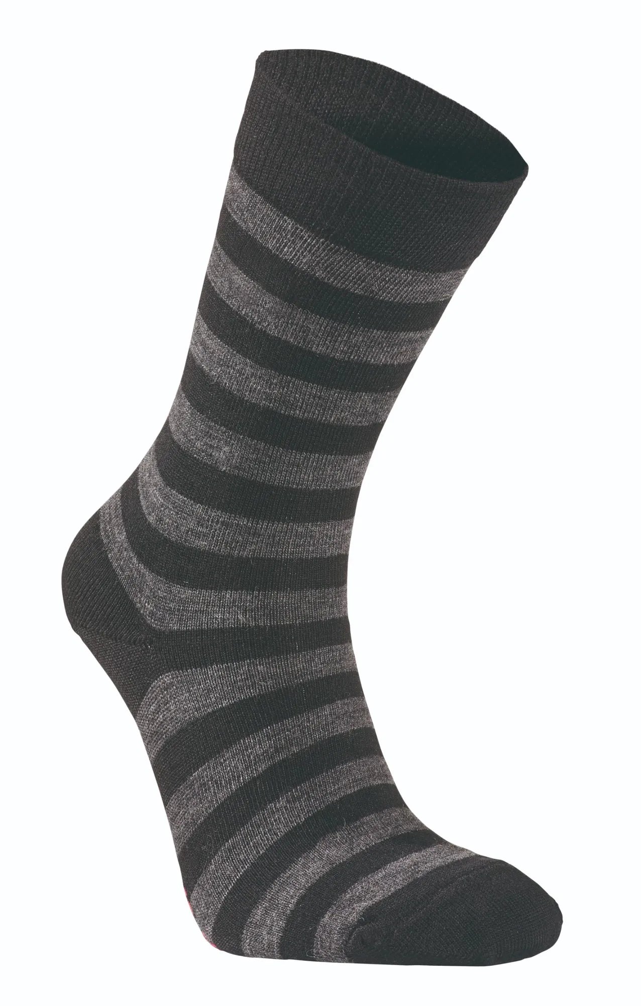 Ivanhoe Wool Sock Stripe Wollsocken Schwarz Geringelt