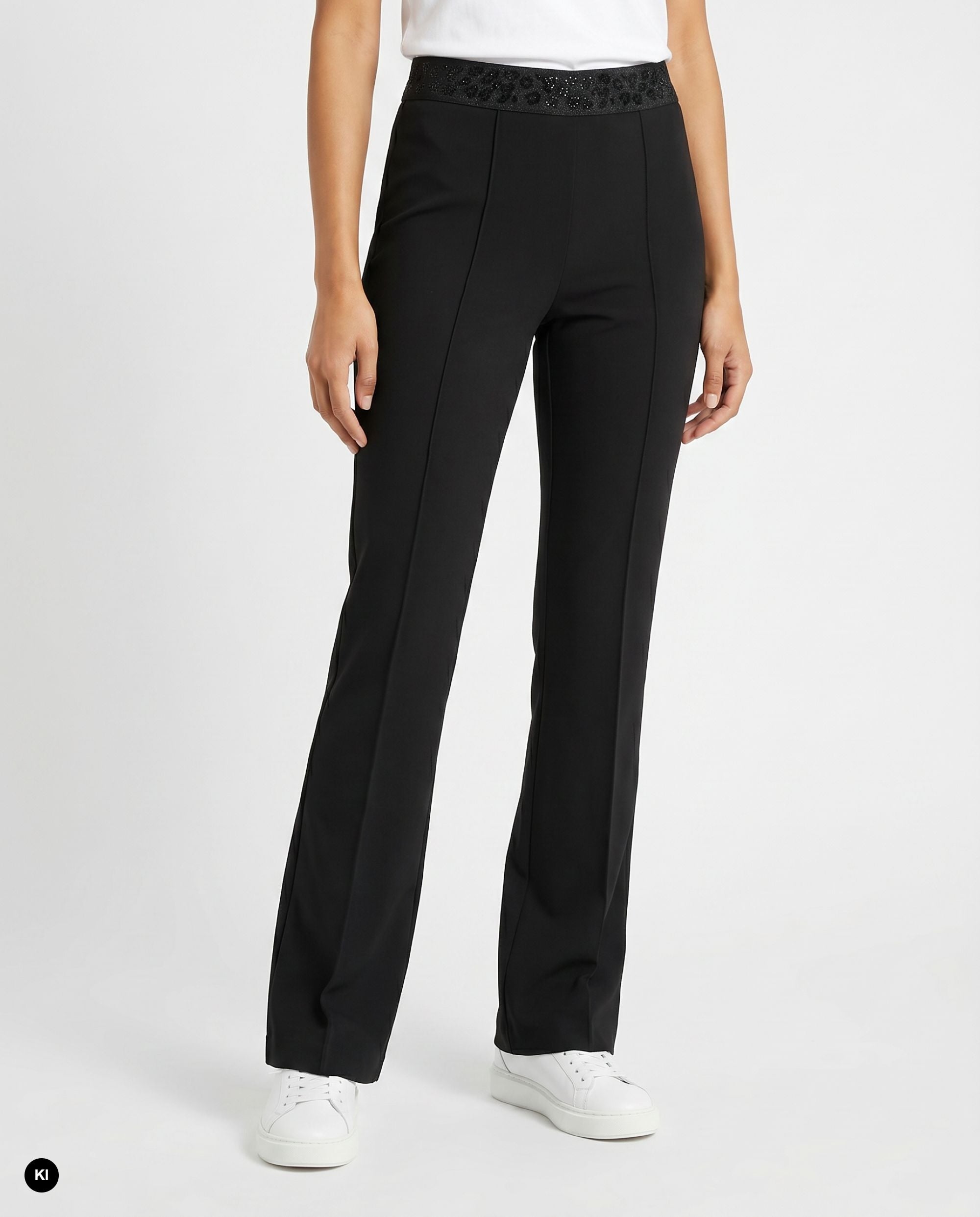 Stehmann Leni 7/8-Hose Scuba-Crepe schwarz Slim Fit