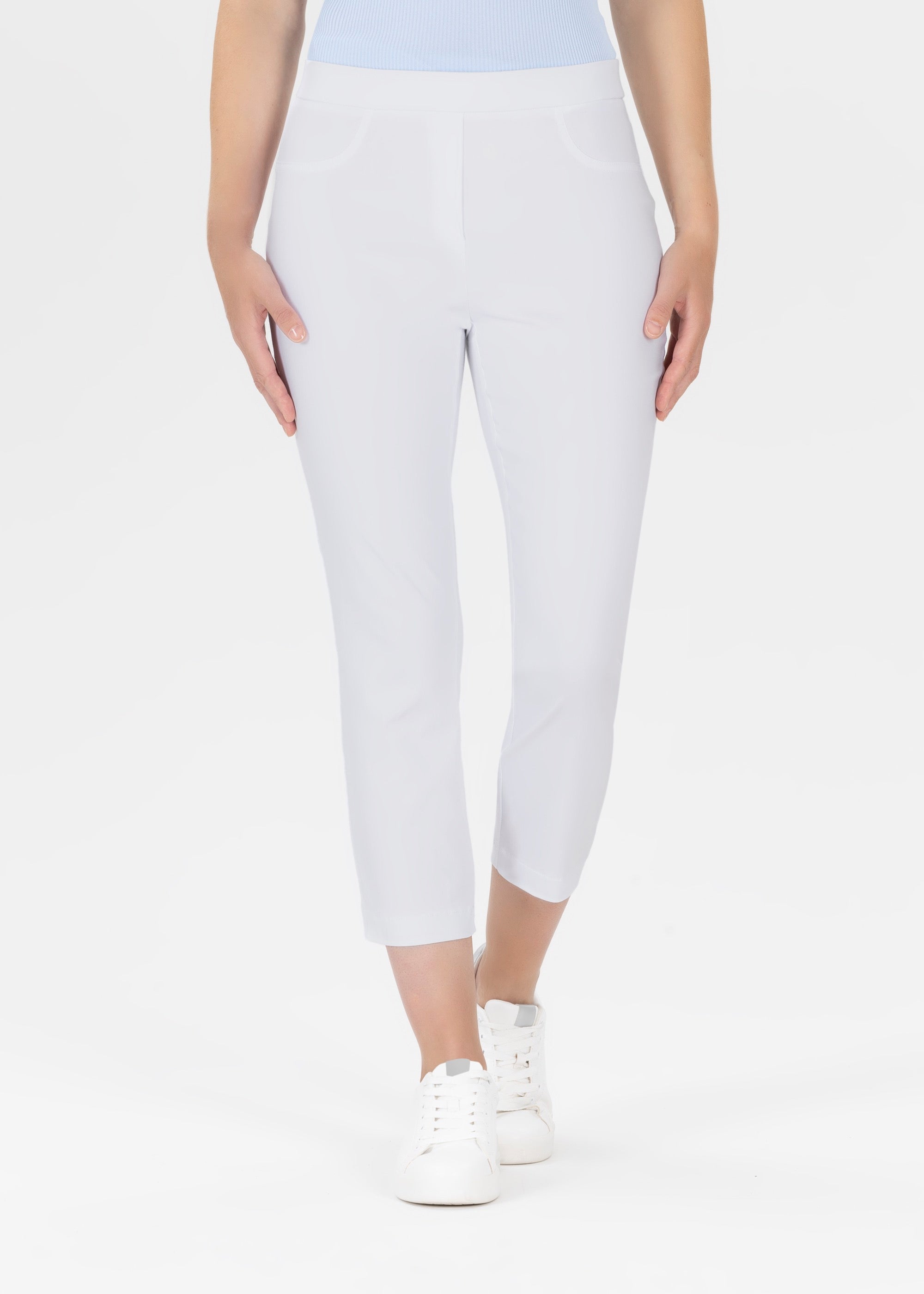 Stehmann Slim Fit Loli 6/8 Stretchhose weiß schmal