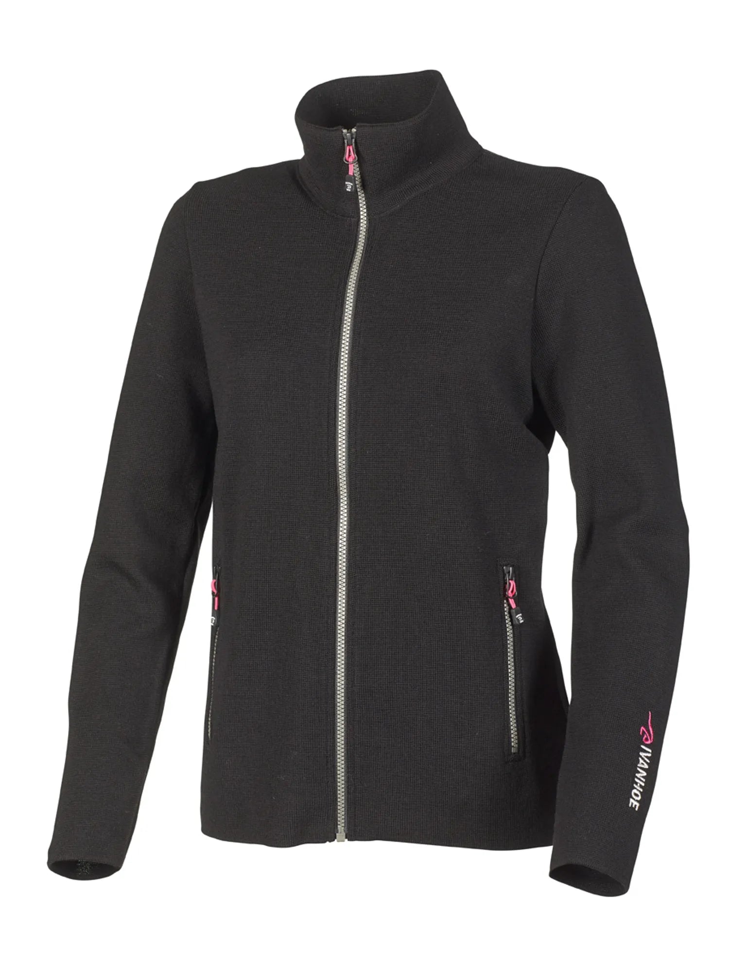 Ivanhoe Hedda Full Zip Strickjacke Damen schwarz Gr 38 Merino