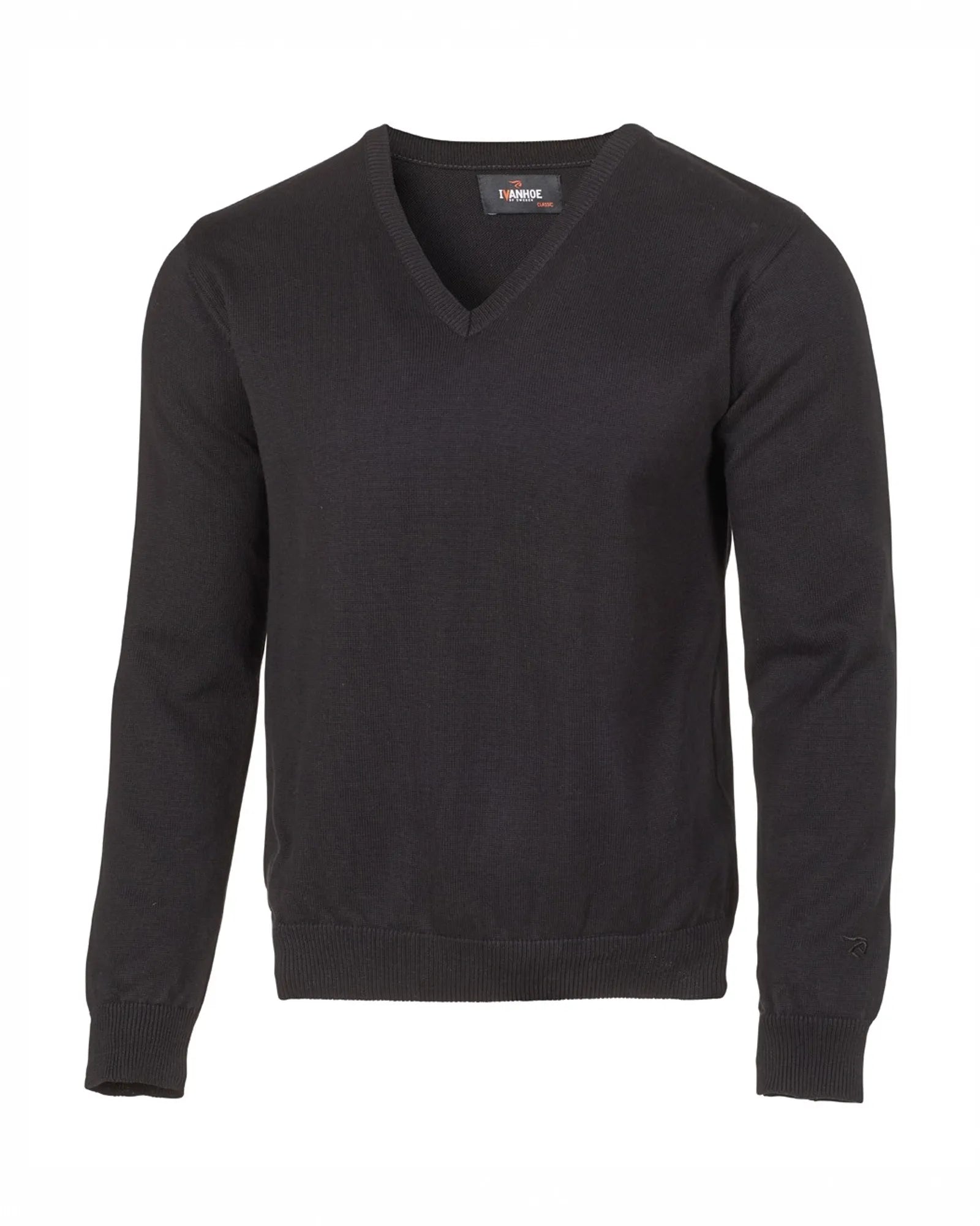 Ivanhoe Tröjor PD V-Neck Male Pullover Schwarz S Bio-Baumwolle