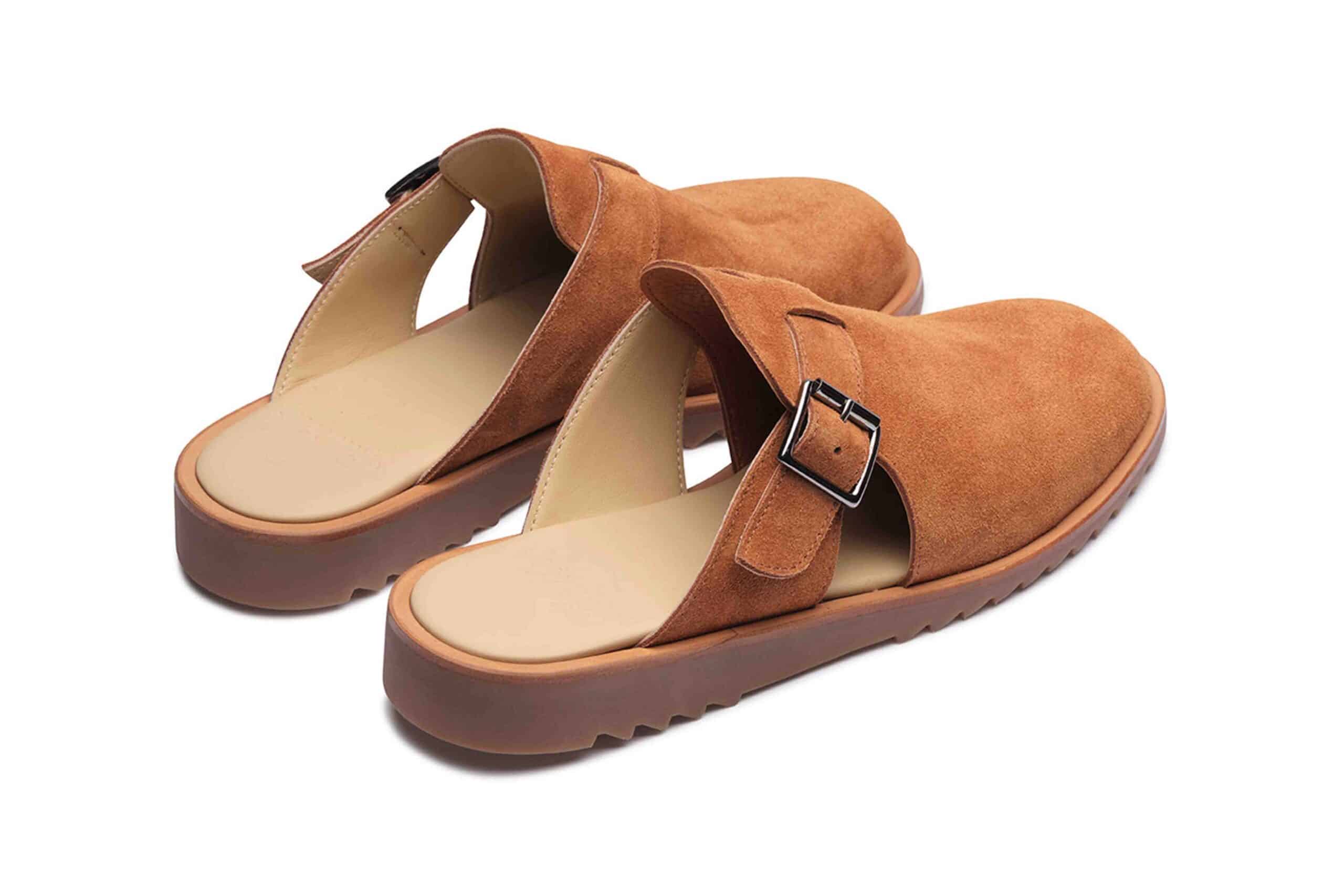 Paraboot Athenes Sport Sandale Miel Velours Cognac Leder