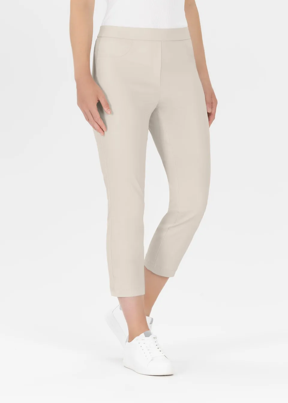 Stehmann Loli Stretchhose kalk 6/8 Slim Fit schmal