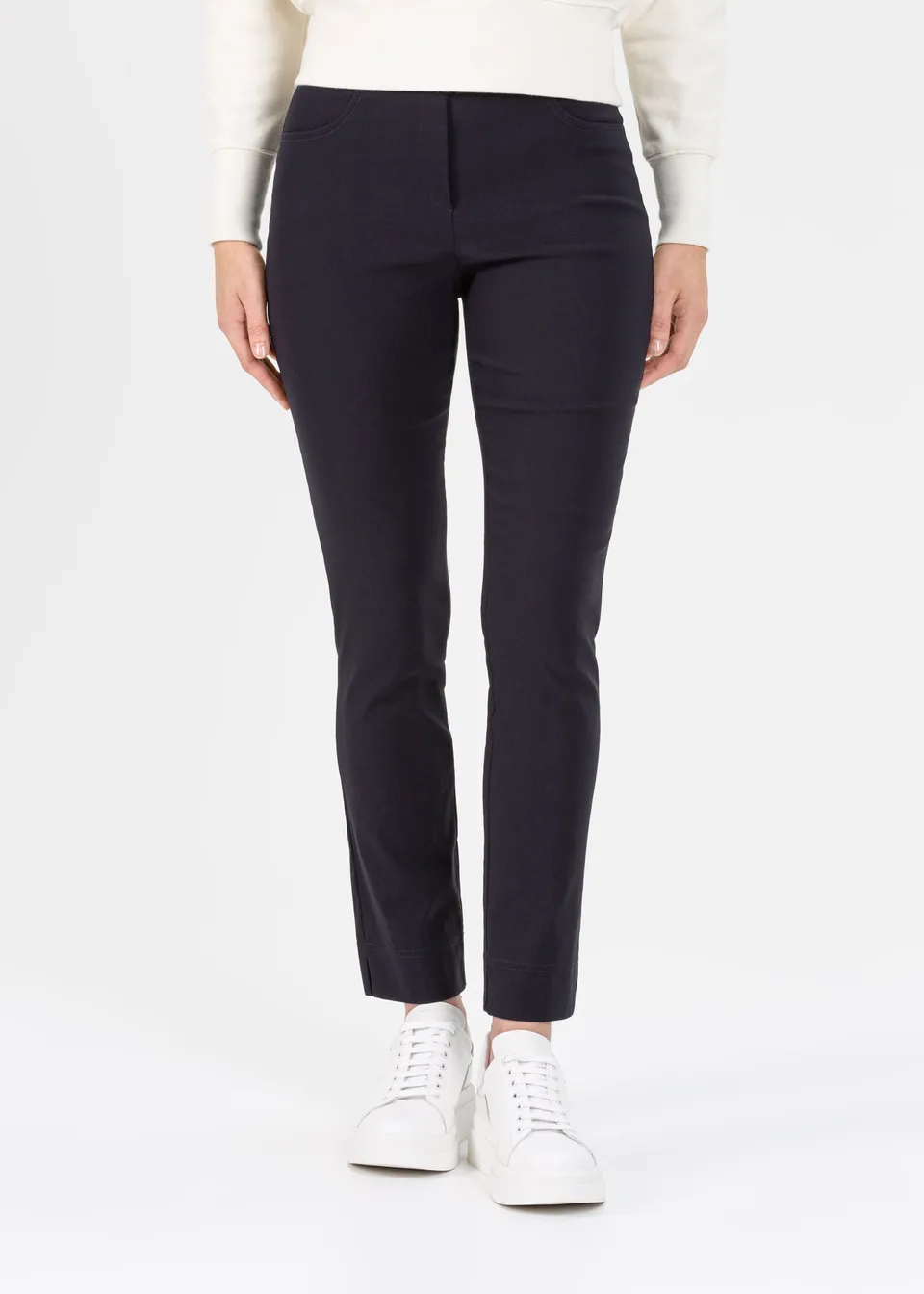 Stehmann Slim Fit Loli Stretchhose marine Knöchellang