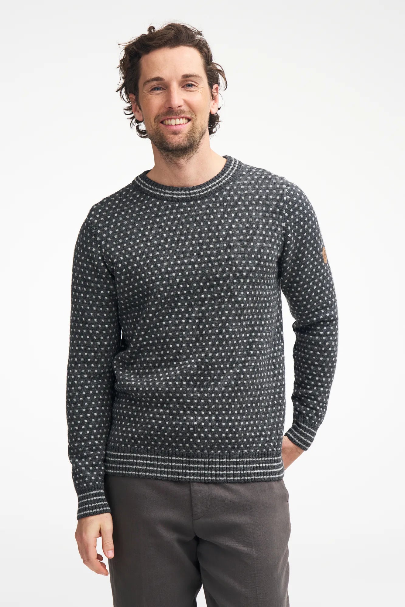 Ivanhoe Sverre Crewneck Wollpullover Navy