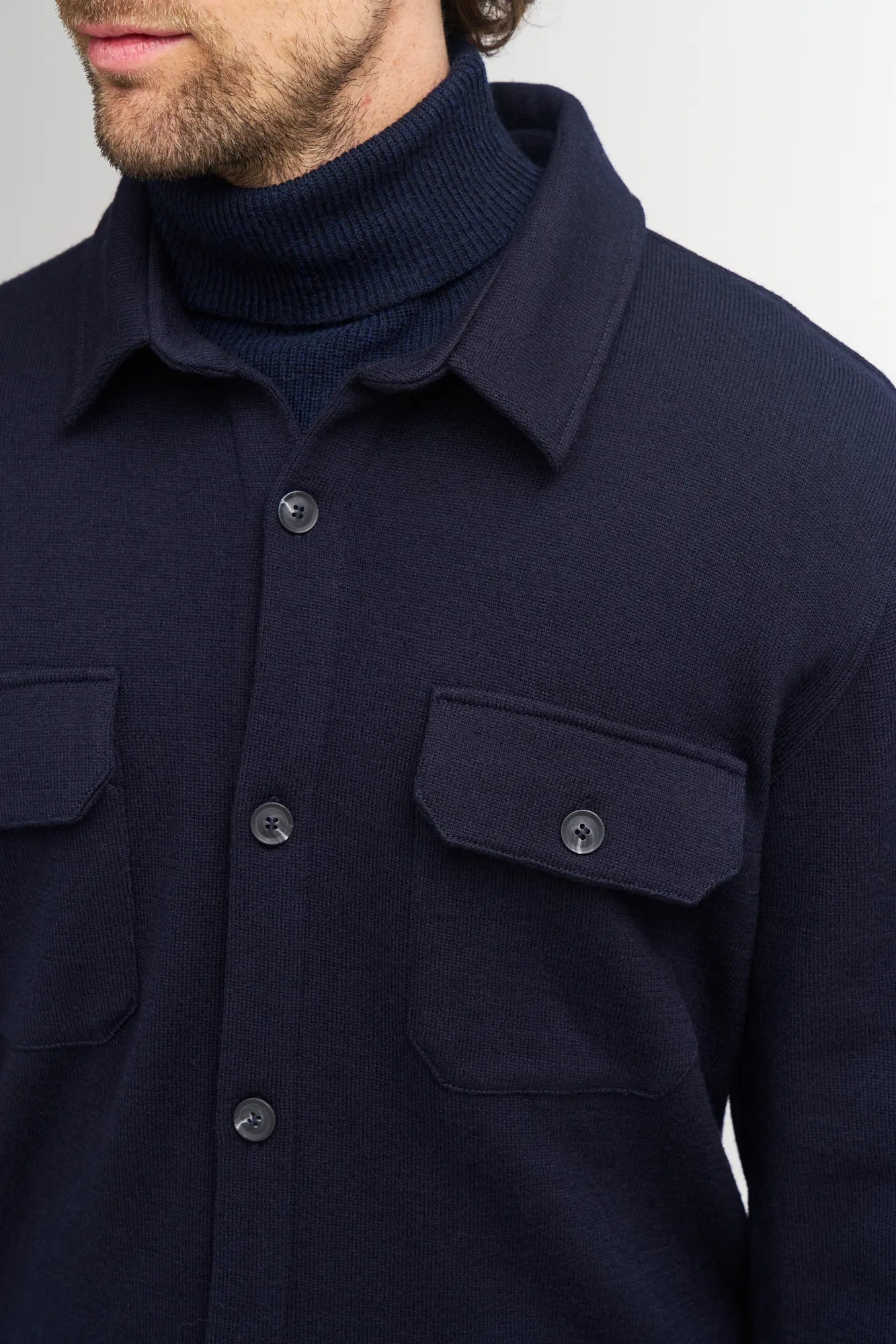 Ivanhoe GY Grimstorp Overshirt Merino Navy 350g