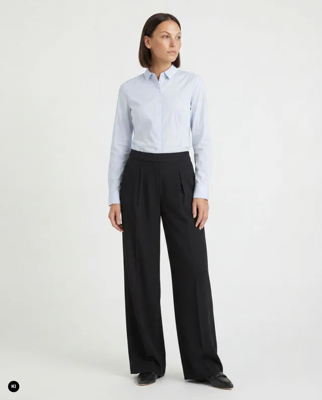 Stehmann Francis Relaxed Fit Hose Scuba Crepe schwarz
