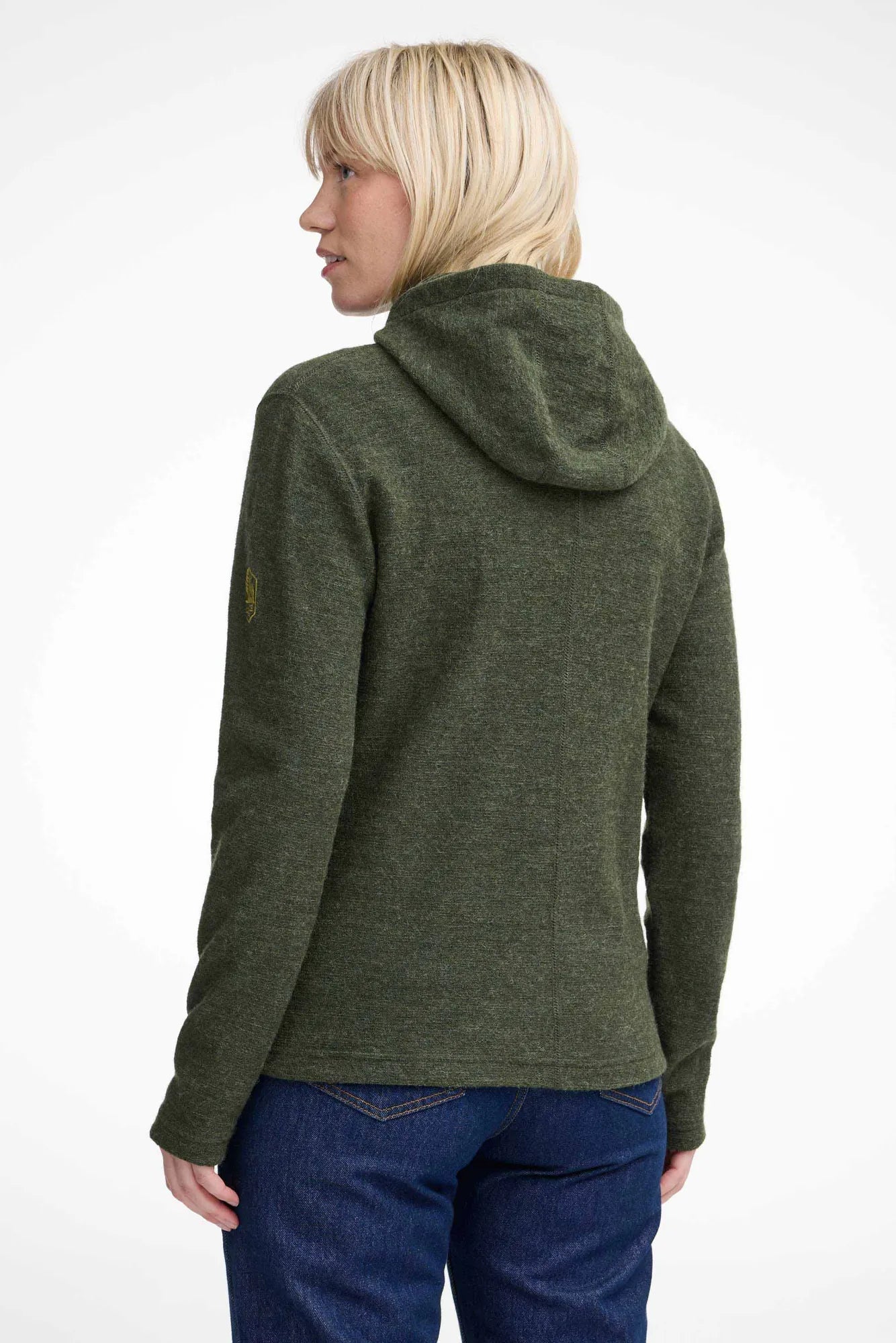 Ivanhoe Tara Hood Hoodie Loden Green Wolle Stretch