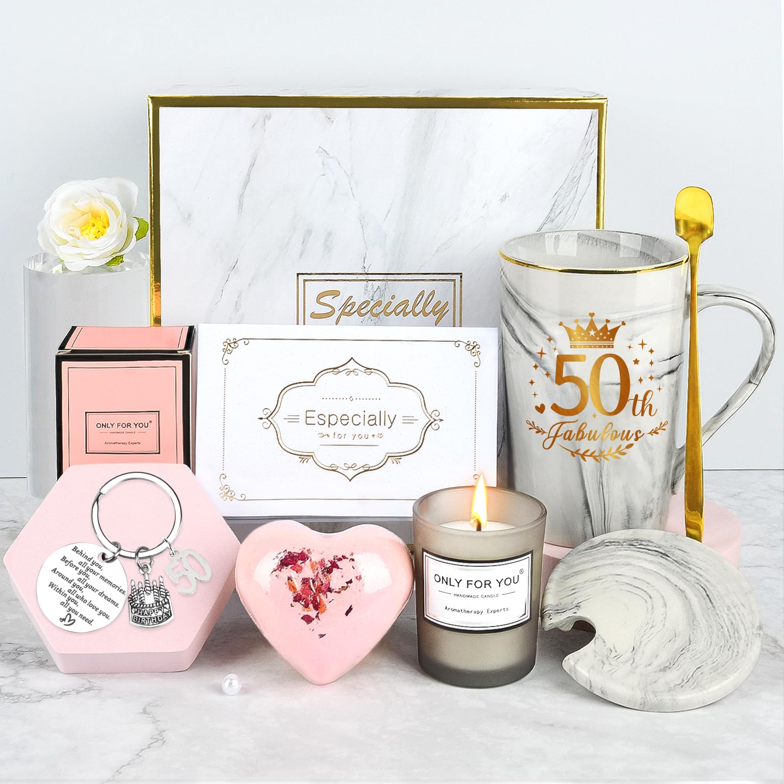 YYDSXK 40. Geburtstag Tasse Set Rosa Geschenkbox