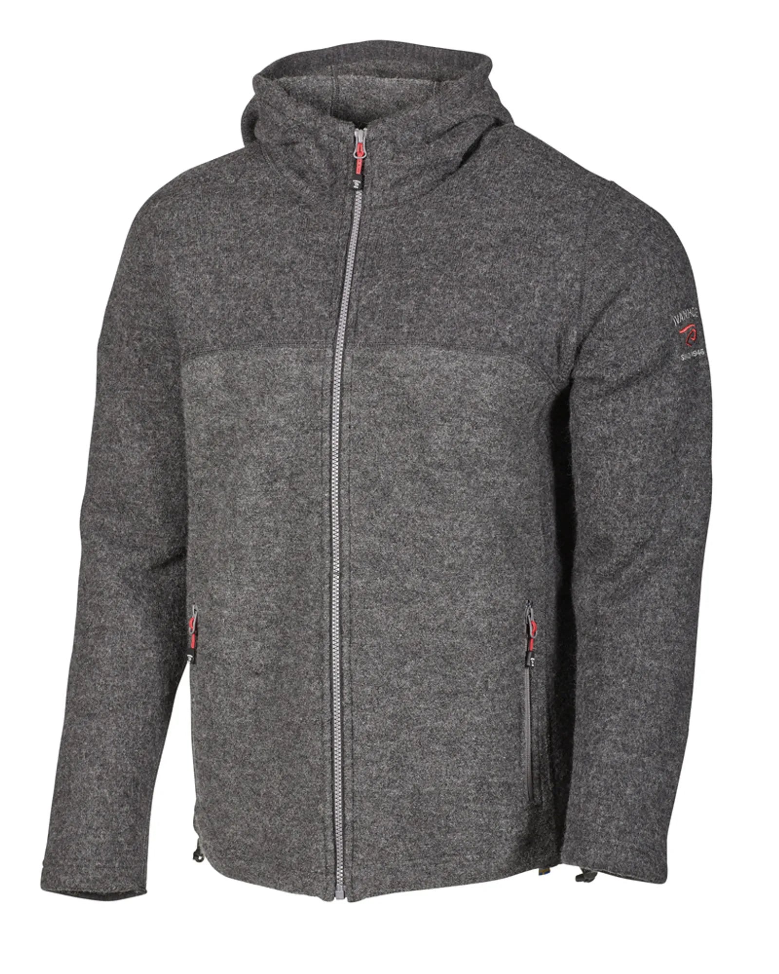 Ivanhoe Ron Hood Wollhoodie Graphite Marl 100% Wolle