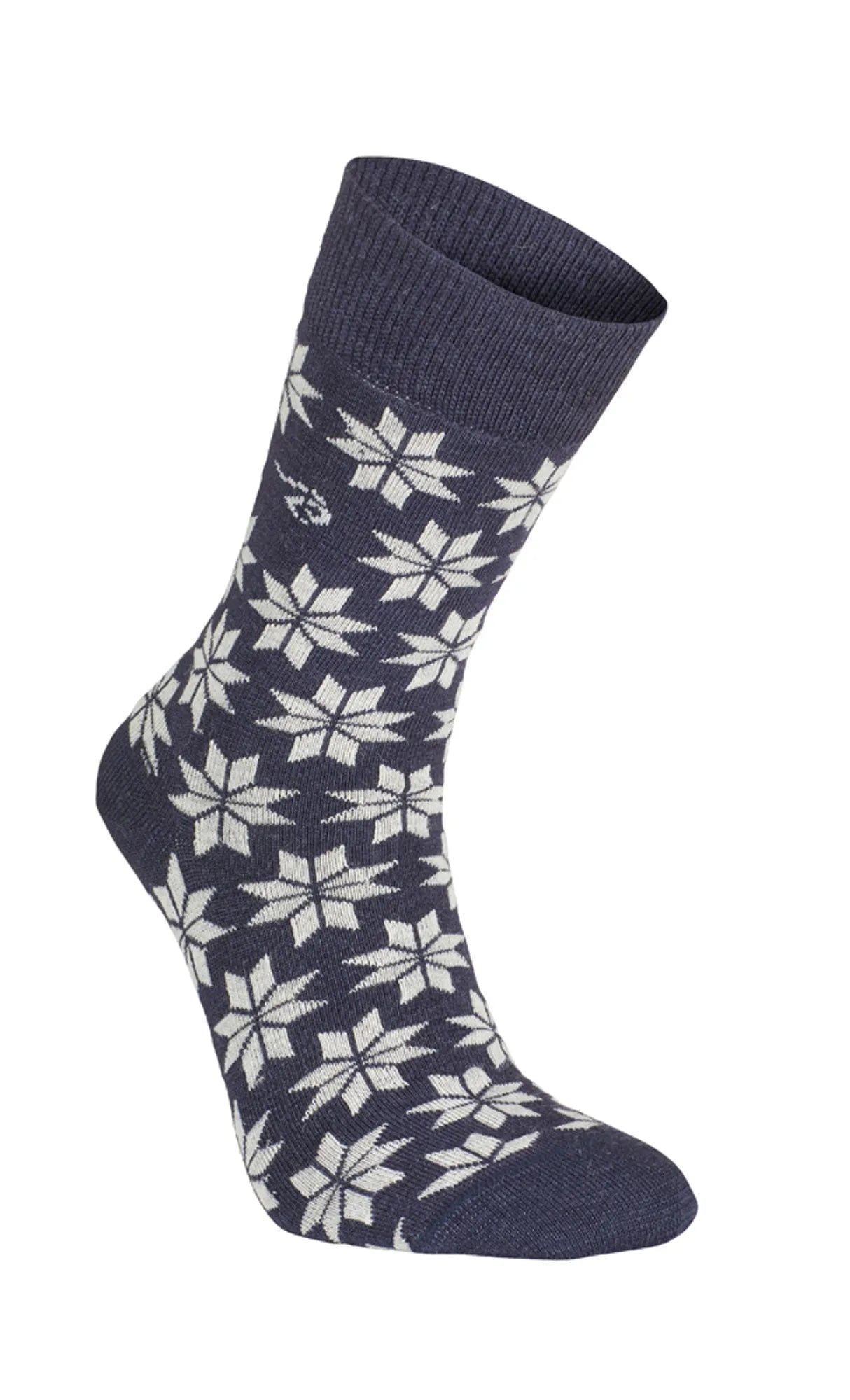Ivanhoe Wool Sock Snowflake Socken Navy 39-42 Merino