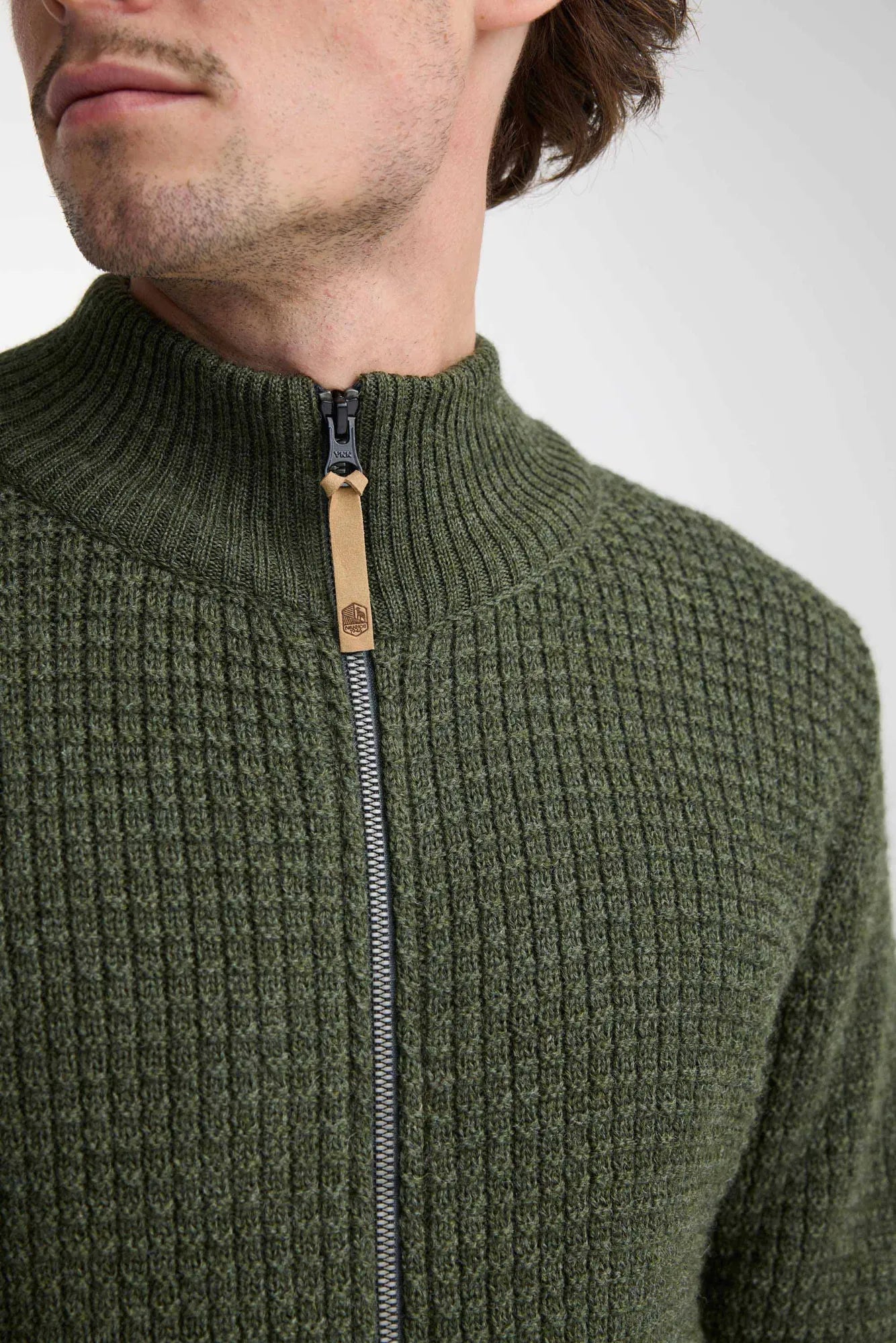 Ivanhoe Moritz Full Zip Wollpullover Loden Green Herren