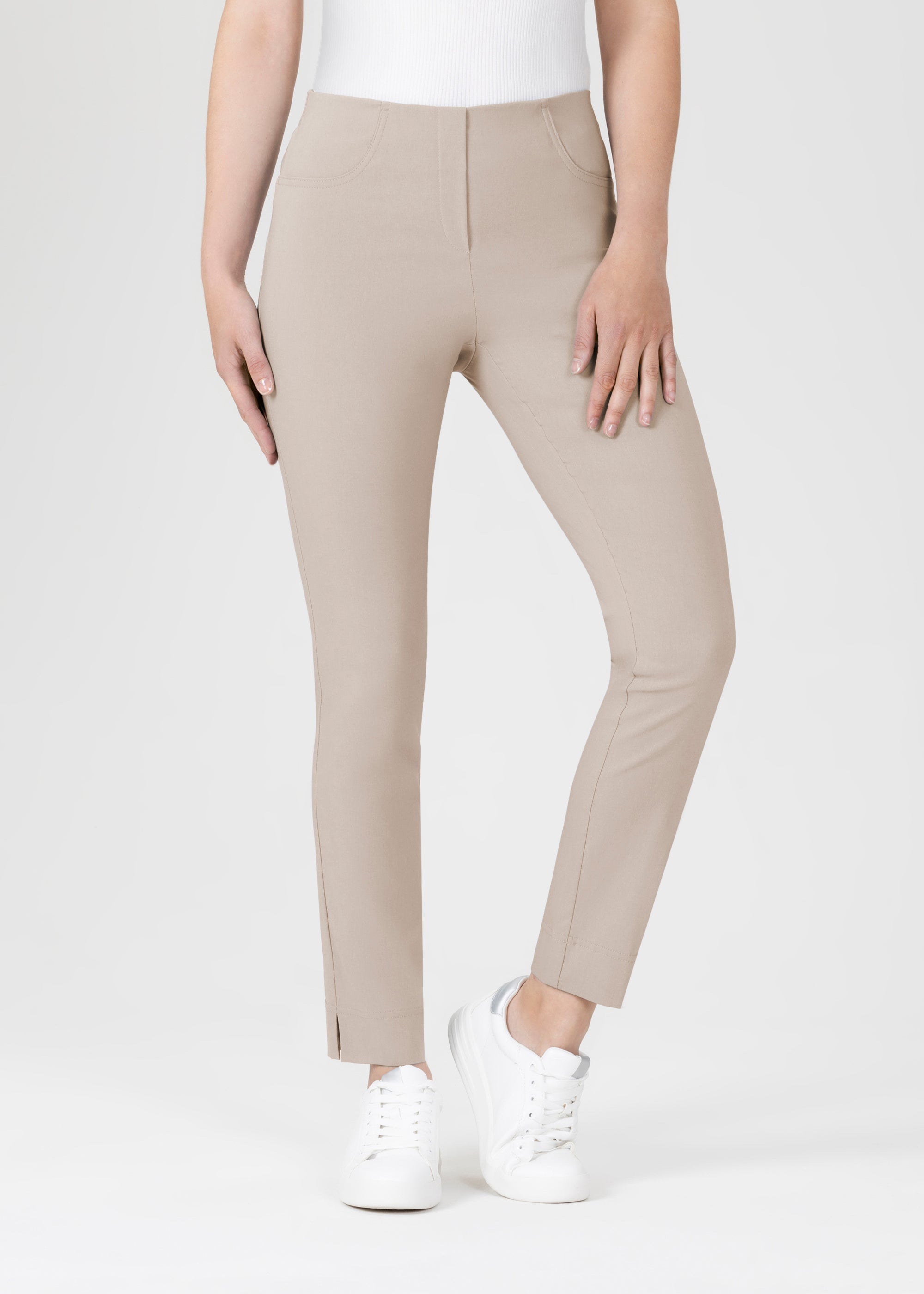 Stehmann Loli 7/8-Hose kalk Slim Fit Stretch Knöchellang