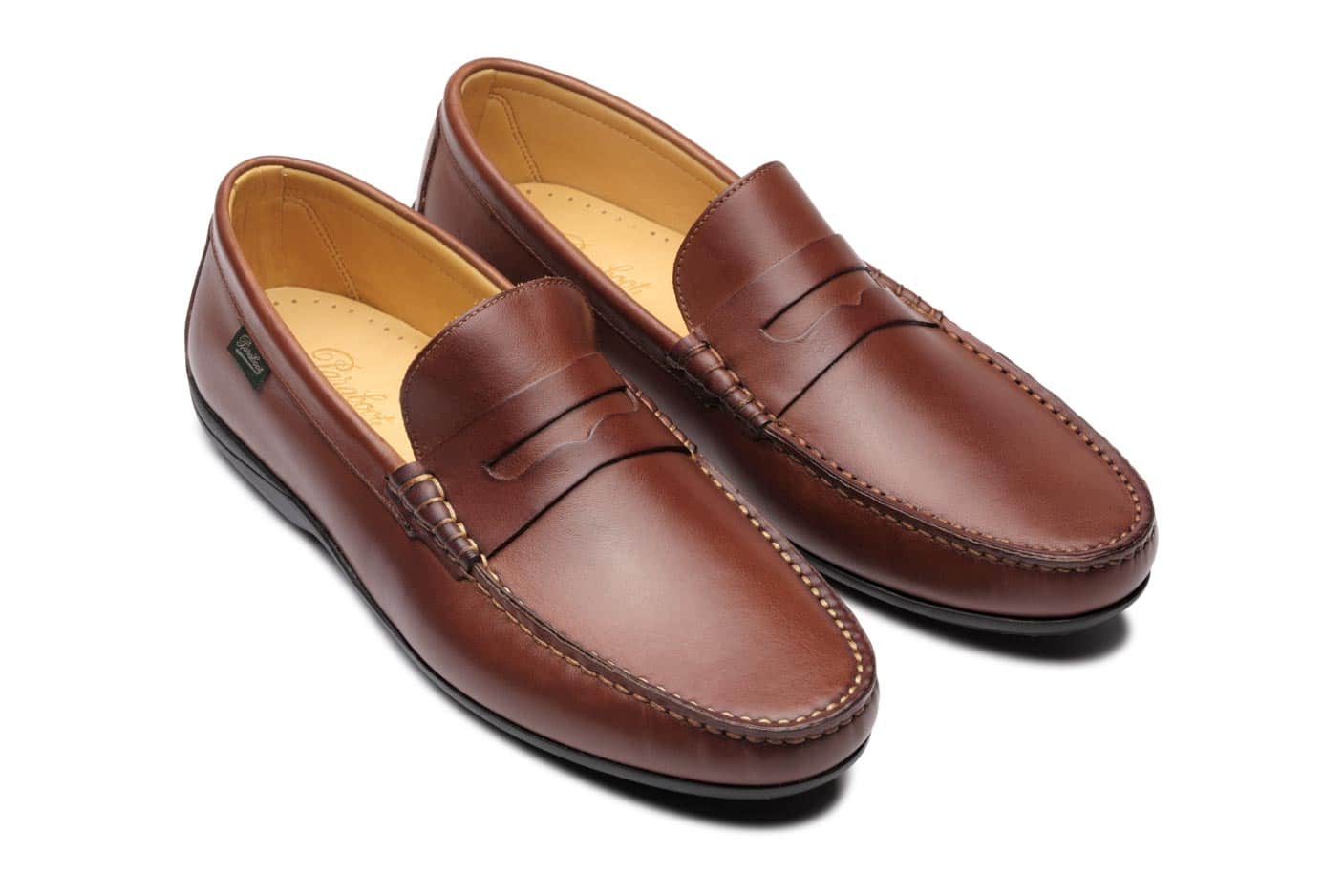 Paraboot Cabrio Damier Loafer Glattleder Schwarz