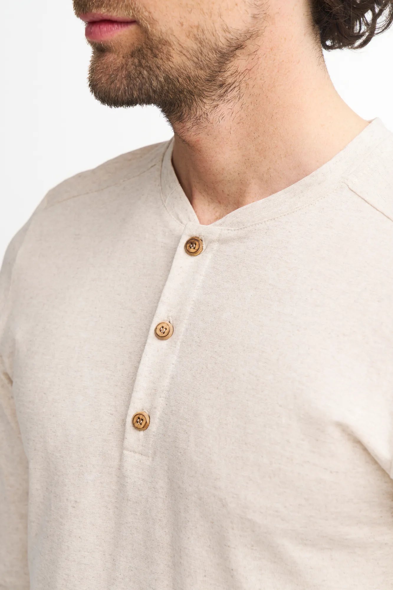 Ivanhoe GY EJE HEMP Langarmshirt Naturmelange Hanf