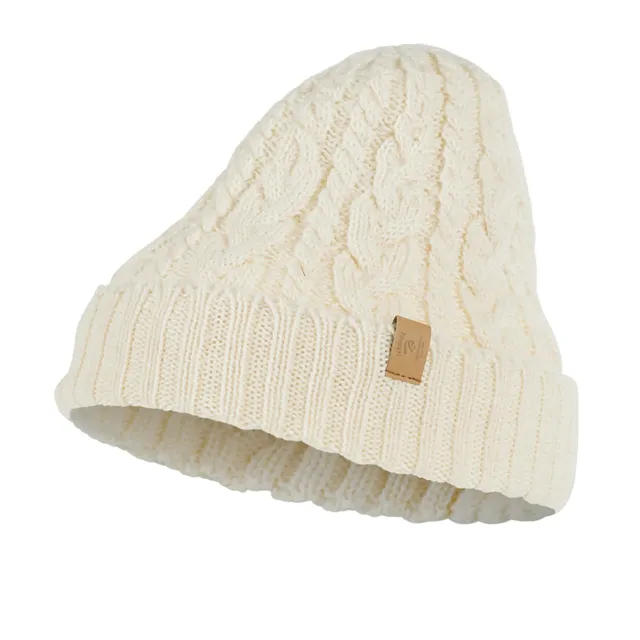 Ivanhoe Mössor NLS Cable Hat Wollmütze One Size Natural White Wolle