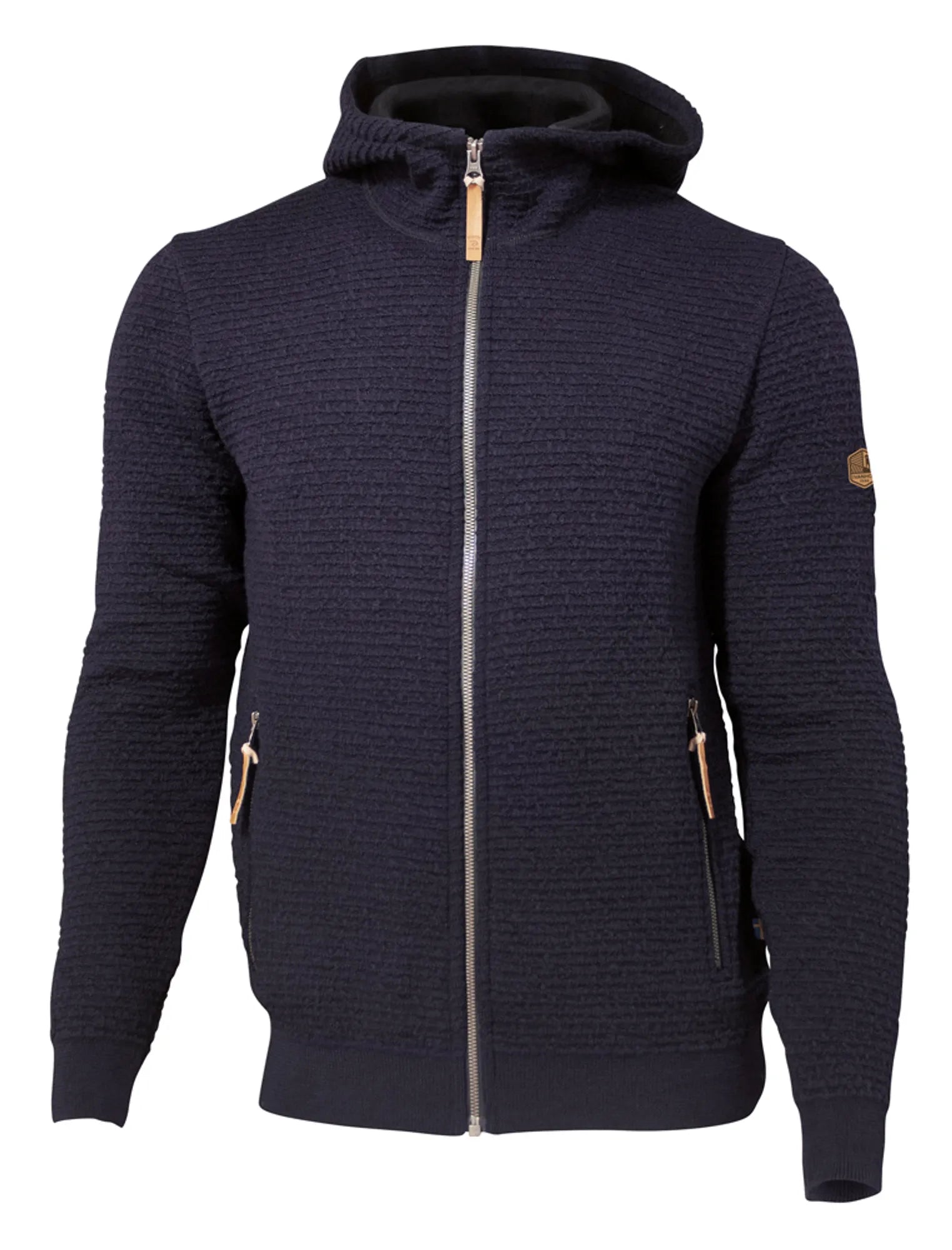 Ivanhoe Morel Hood Kapuzenpullover Navy S Wolle Tencel