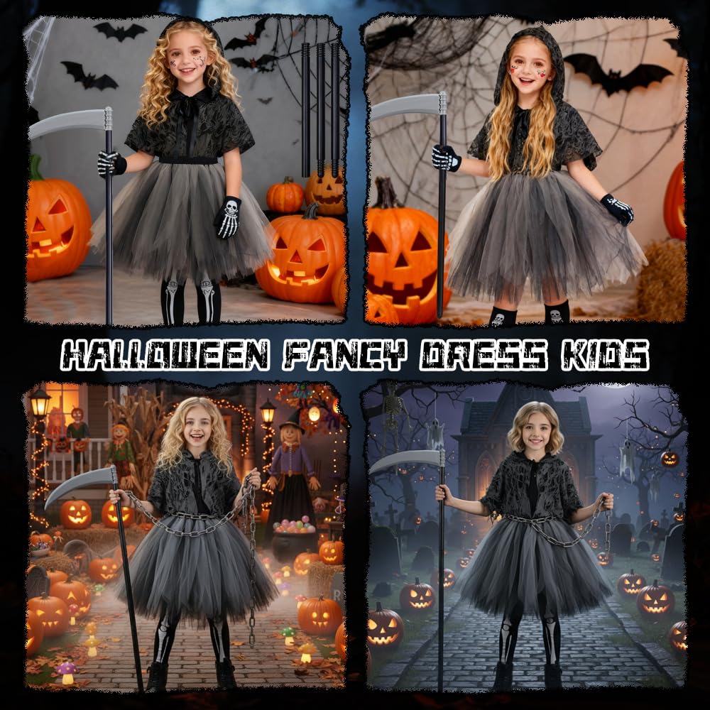 YYDSXK Sensenmann Kostüm Kinder Gr. 140 Halloween