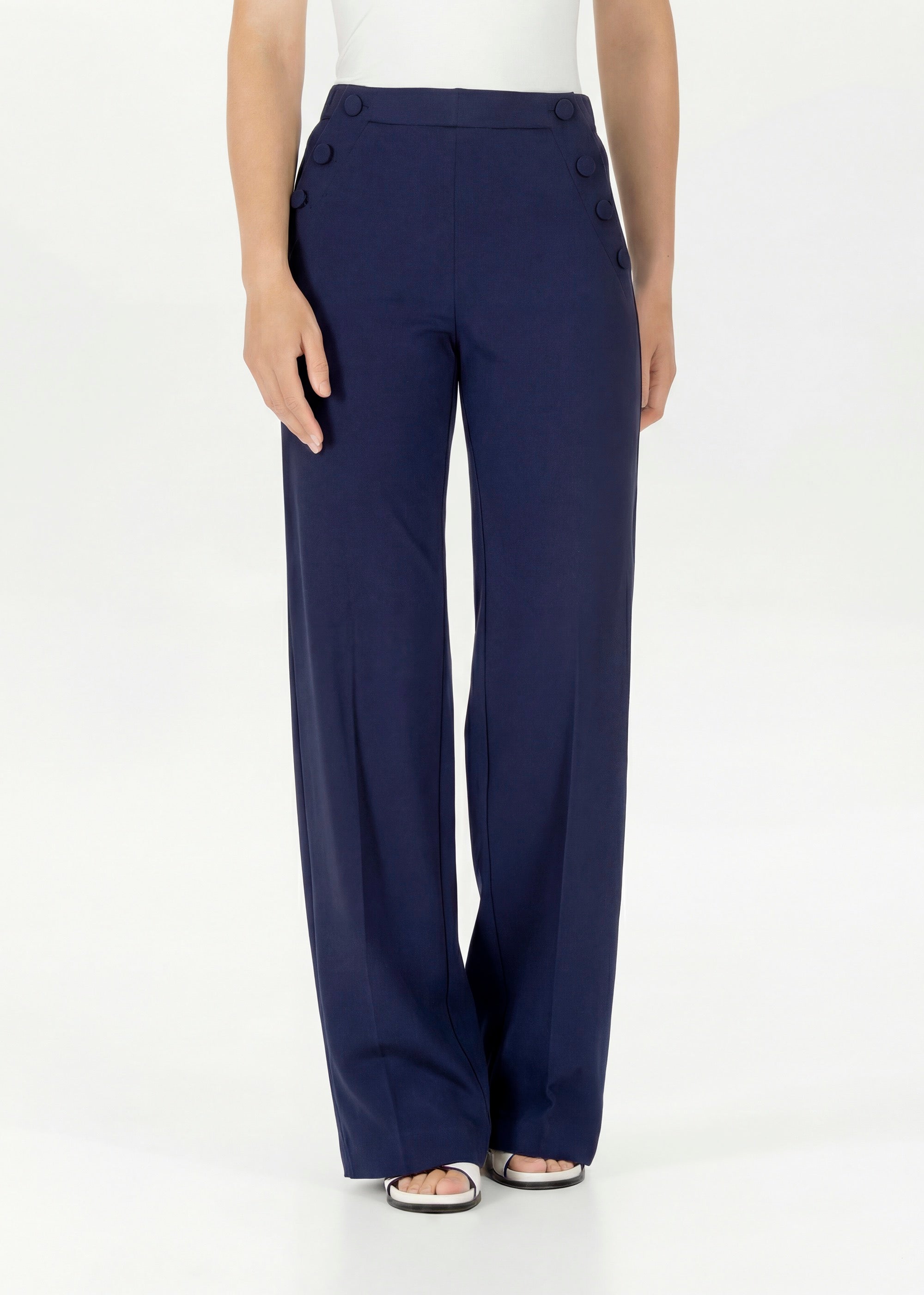 Stehmann Hillde Hose marine Viscose Jersey Sailor