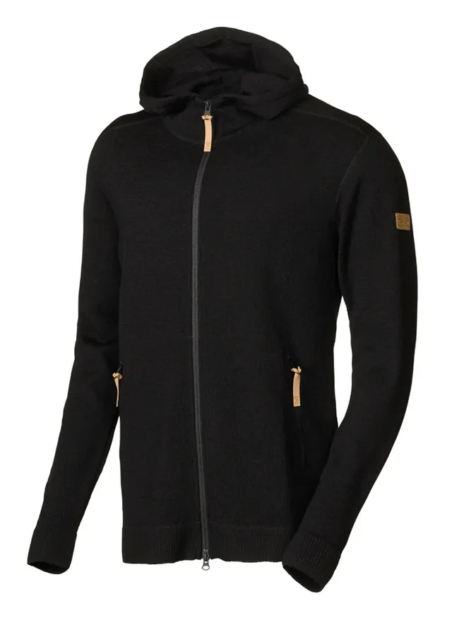 Ivanhoe Volmar Full Zip Strickjacke Schwarz 69% Wolle
