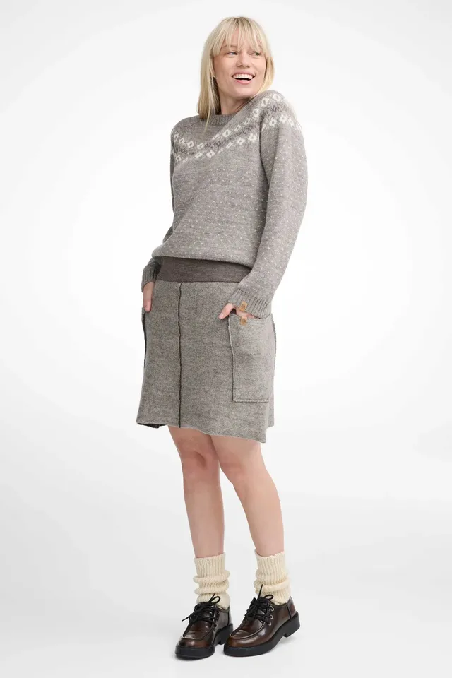 Ivanhoe NLS Lily Skirt Wollrock Latte 100% Wolle