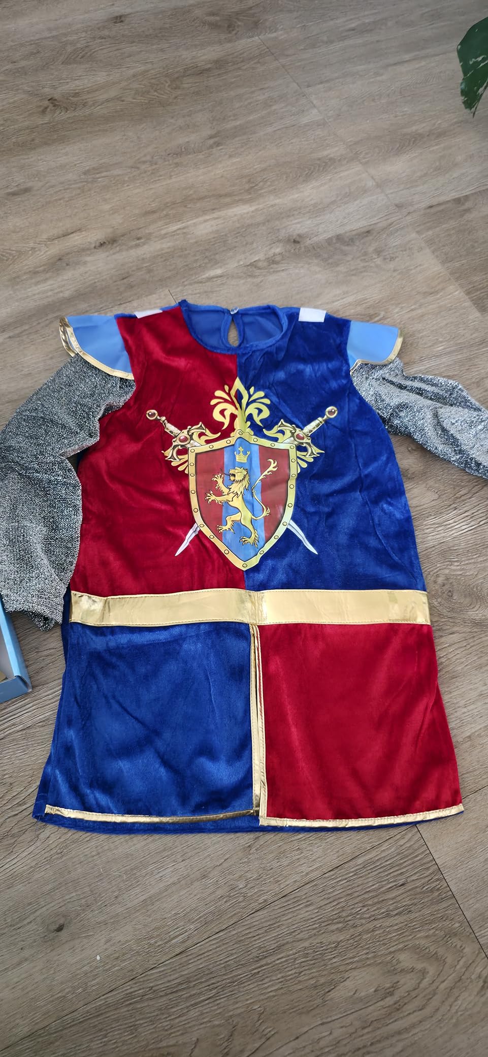 YYDSXK Ritter Kostüm Kinder 130 mit Helm Umhang Schild