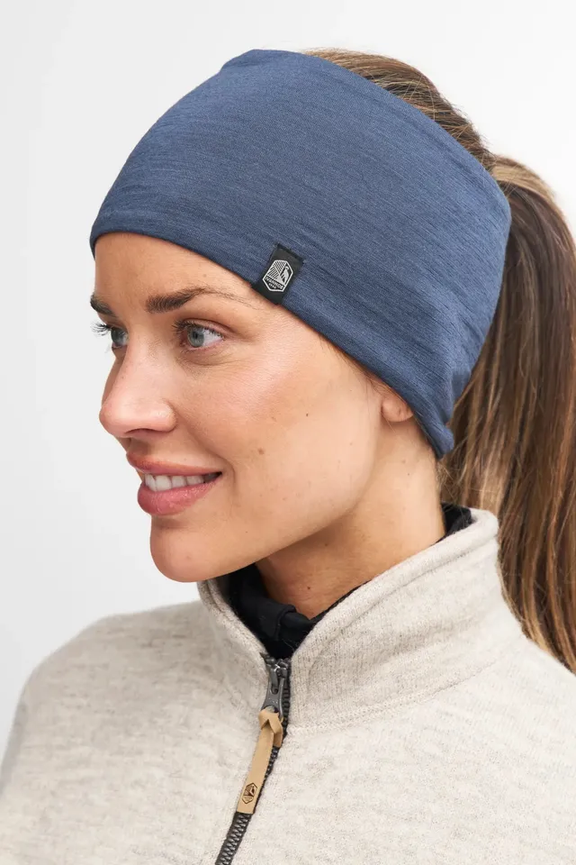 Ivanhoe Underwool Headband Merino Stirnband Steelblue 160g