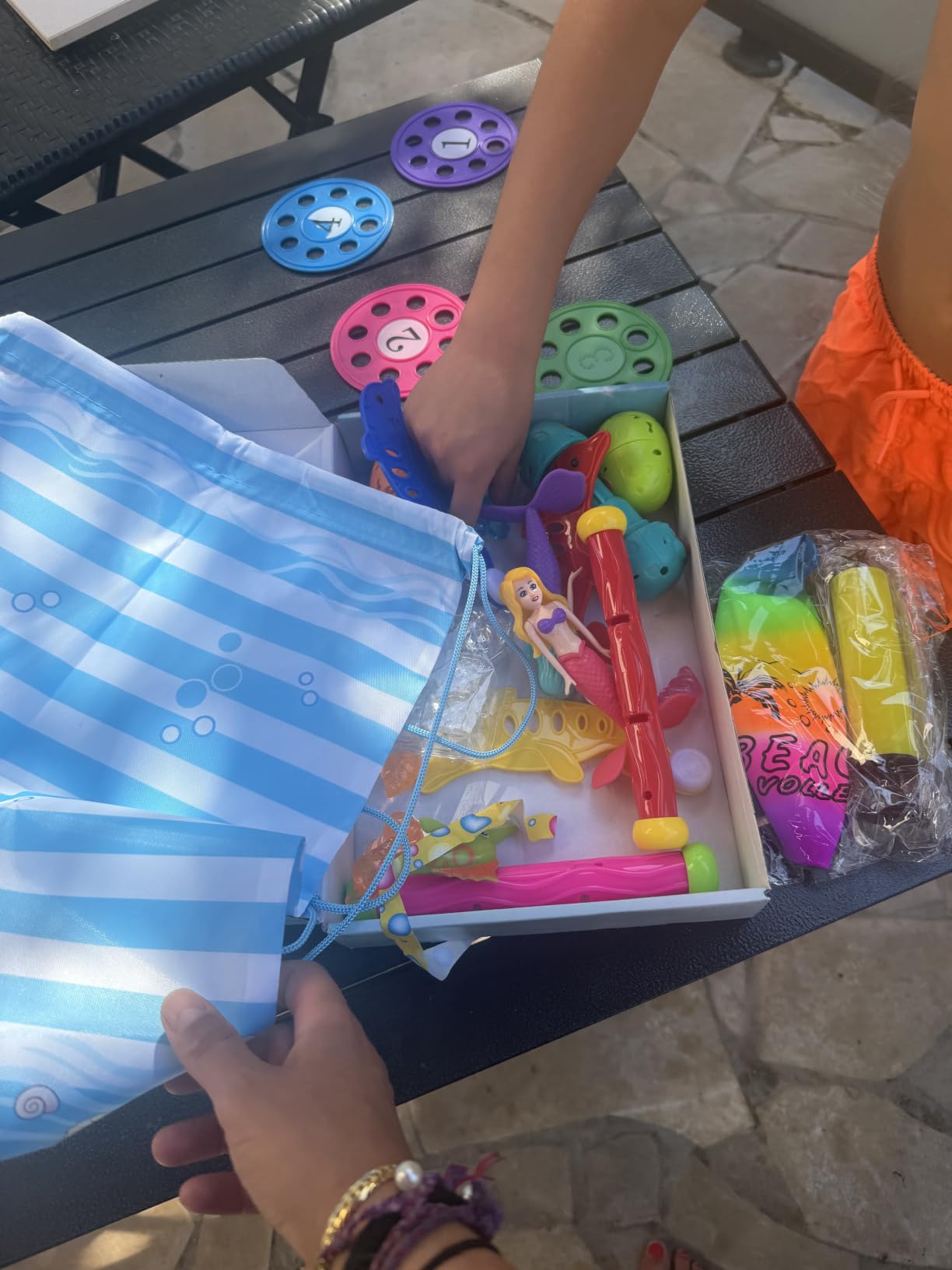 YYDSXK Tauchspielzeug Kinder 34 Teile LED Pool Set