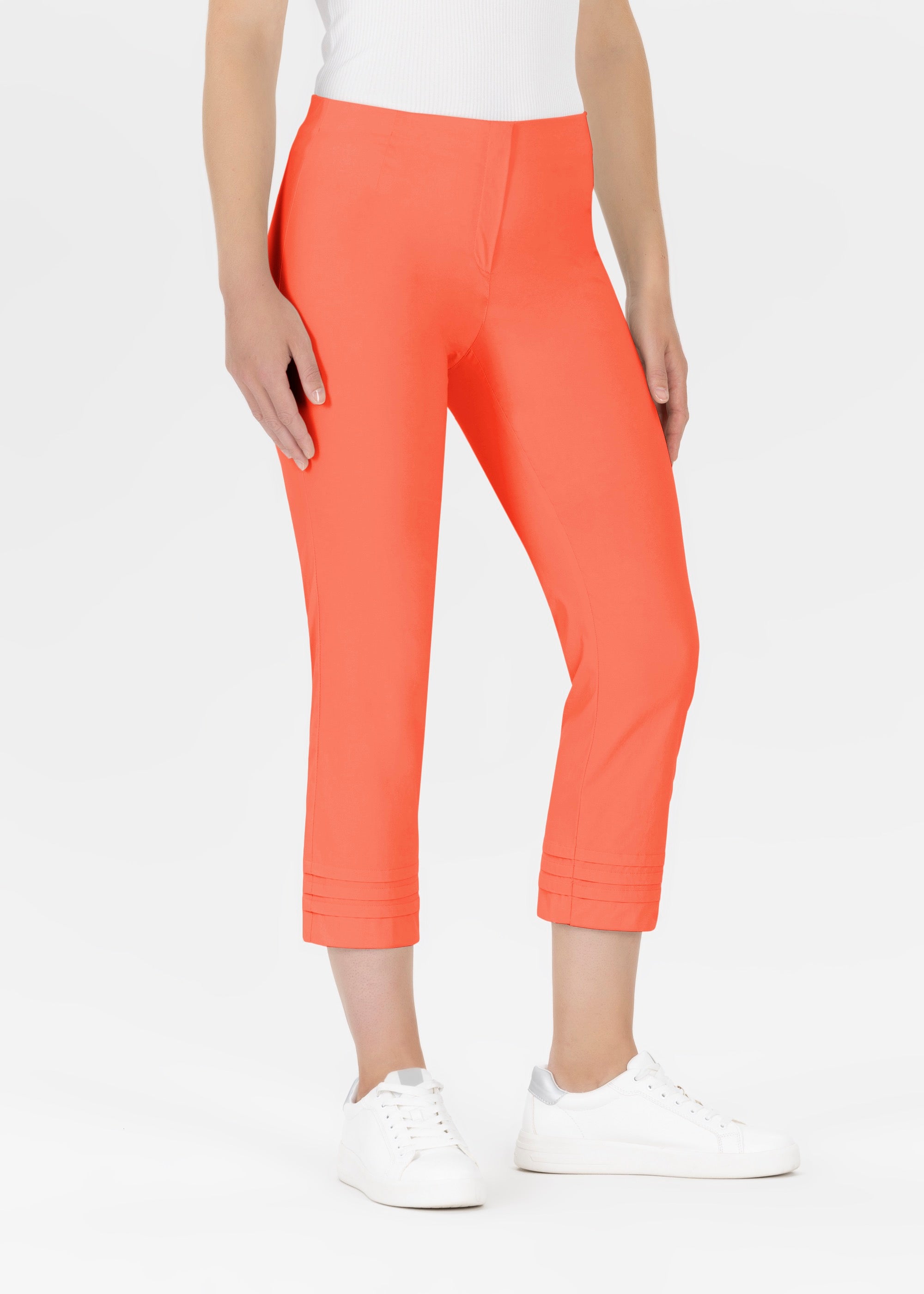 Stehmann Ina 6/8-Hose Sommer-Bengaline coral Straight Fit