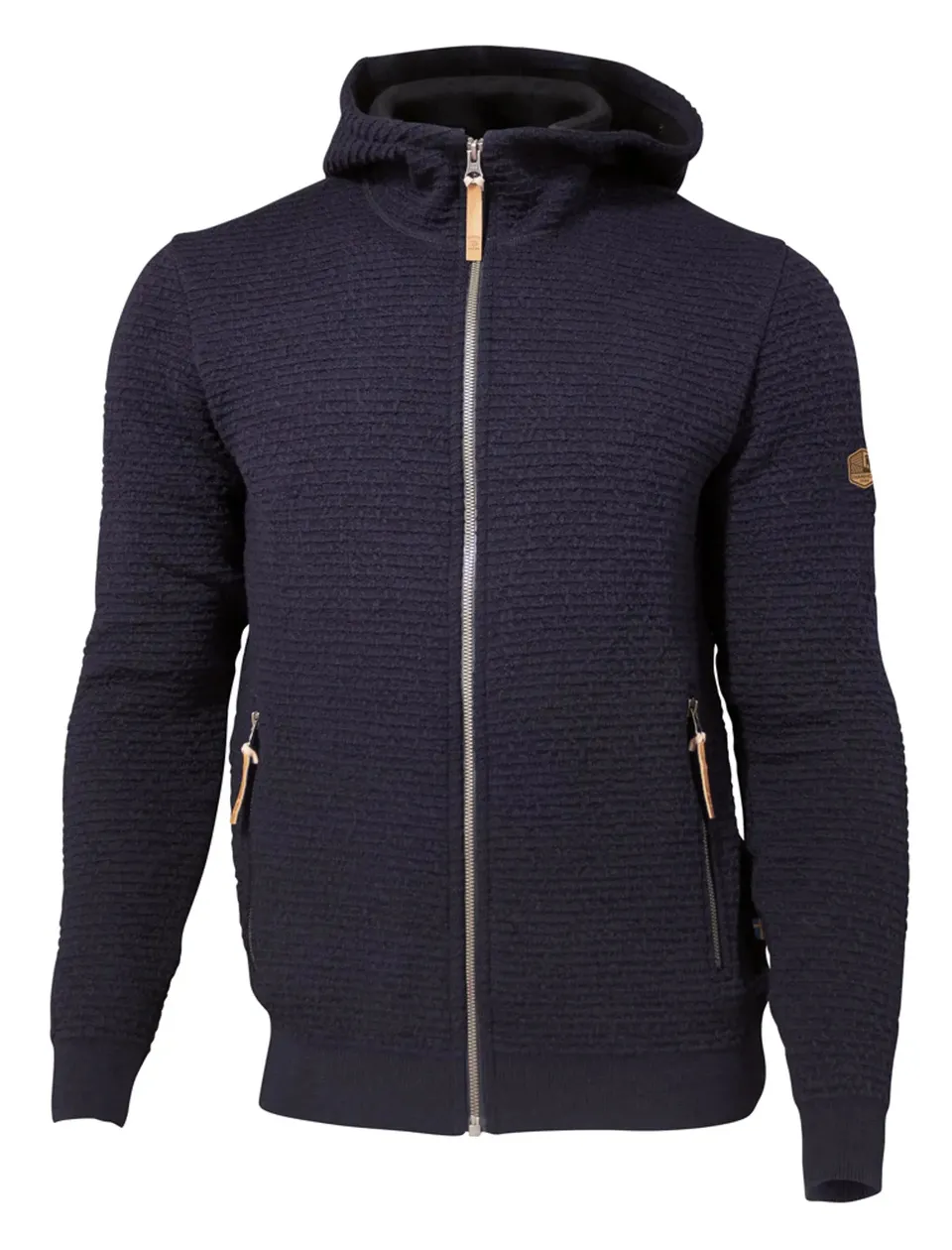 Ivanhoe Morel Hood Kapuzenpullover Navy S Wolle Tencel