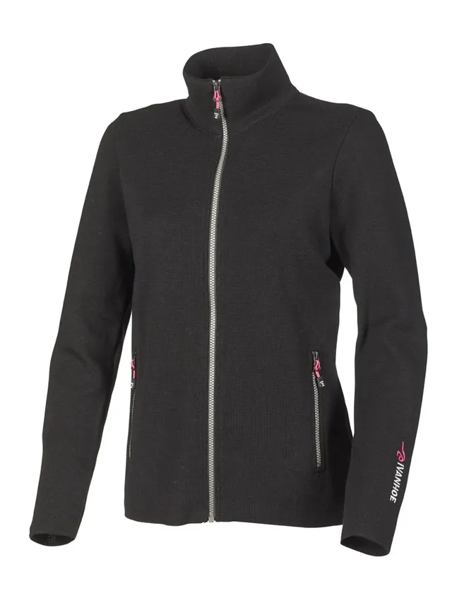 Ivanhoe Hedda Full Zip Strickjacke Damen schwarz Gr 38 Merino
