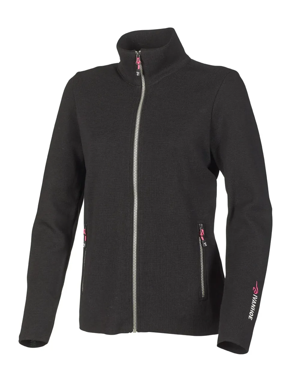 Ivanhoe Hedda Full Zip Strickjacke Damen schwarz Gr 38 Merino