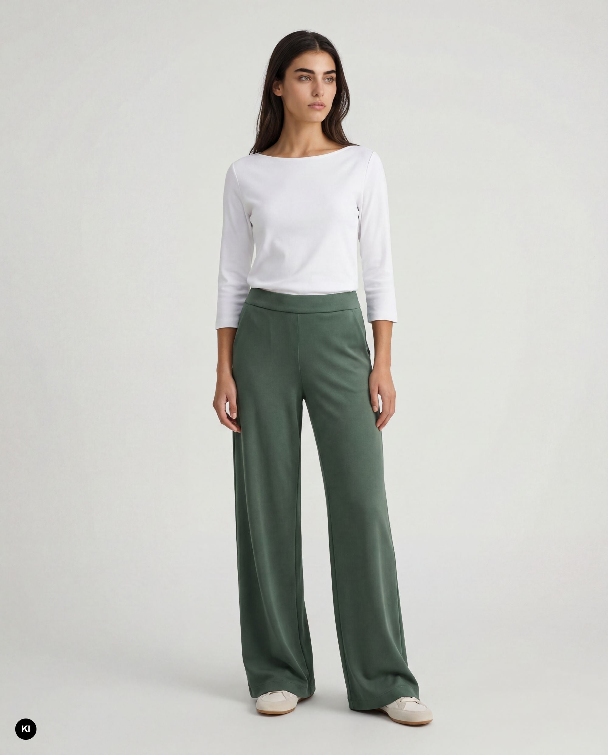 Stehmann Hamatit Hose spirulina green Scuba Suede