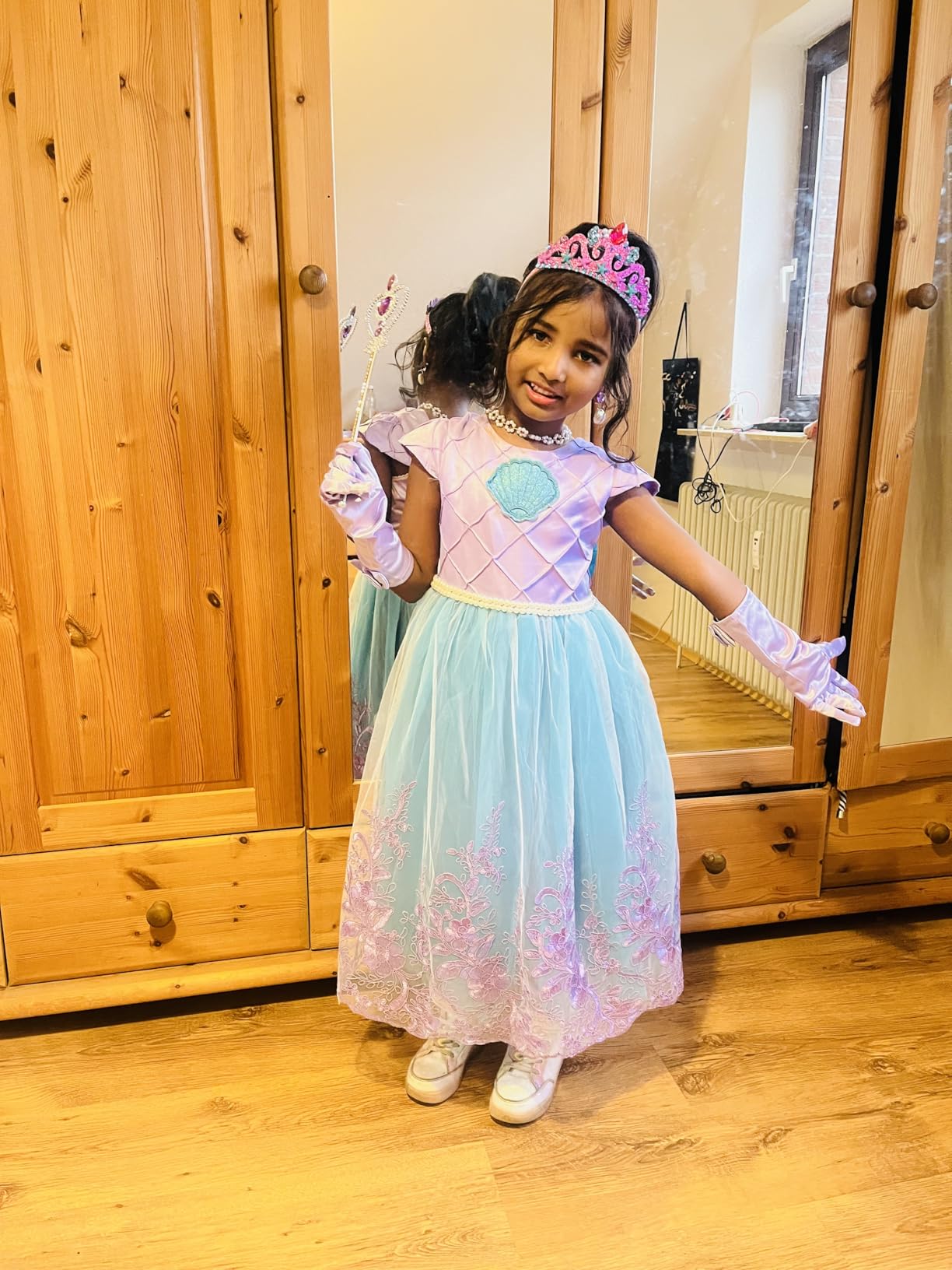 YYDSXK Meerjungfrau Prinzessin Kleid Gröβe 120 Set