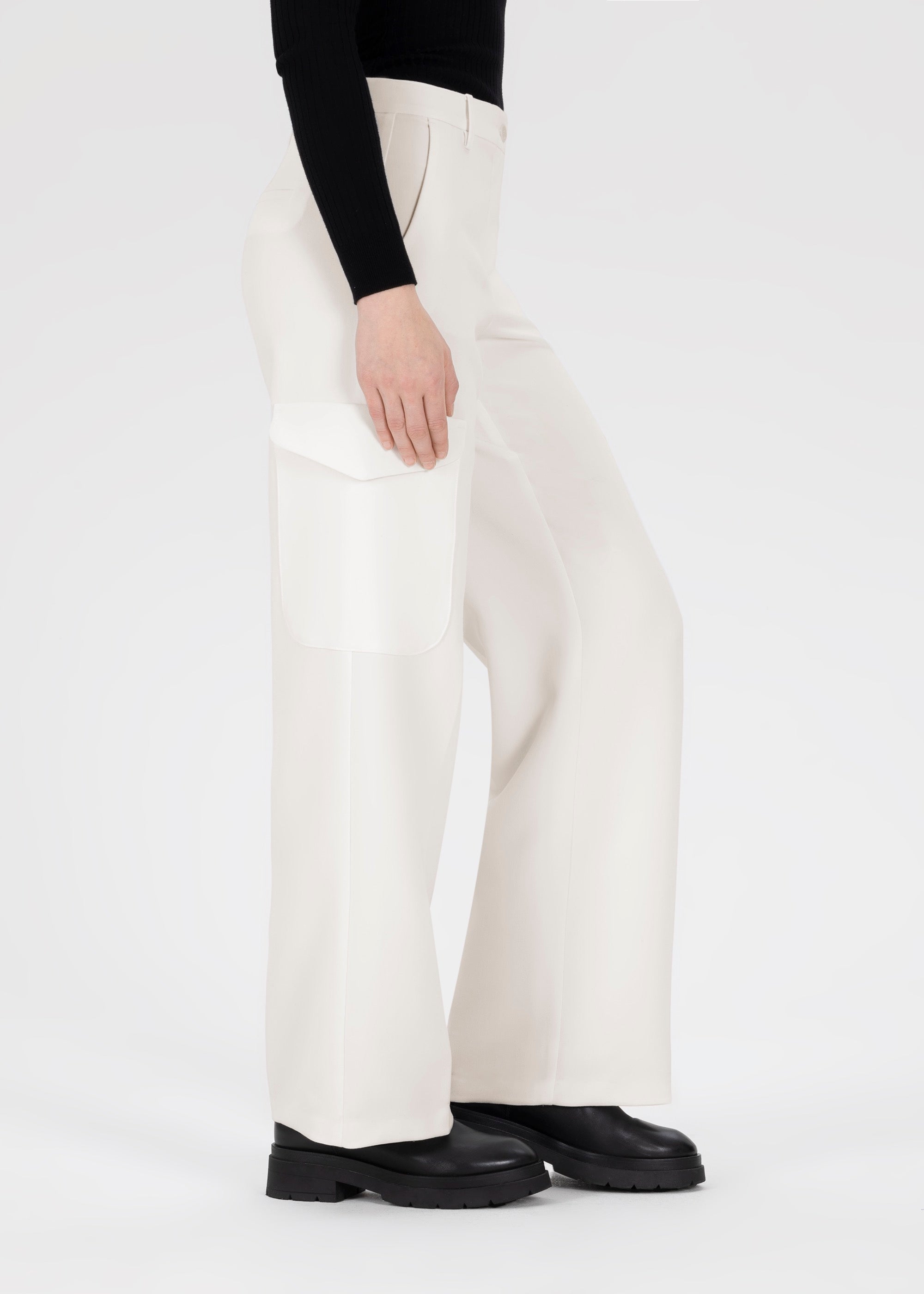 Stehmann Firrara Cargohose Straight winter-white Bi-Stretch