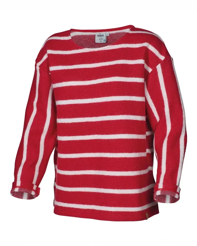 Ivanhoe GY Bystad Streifenpullover Fiery Red Wolle