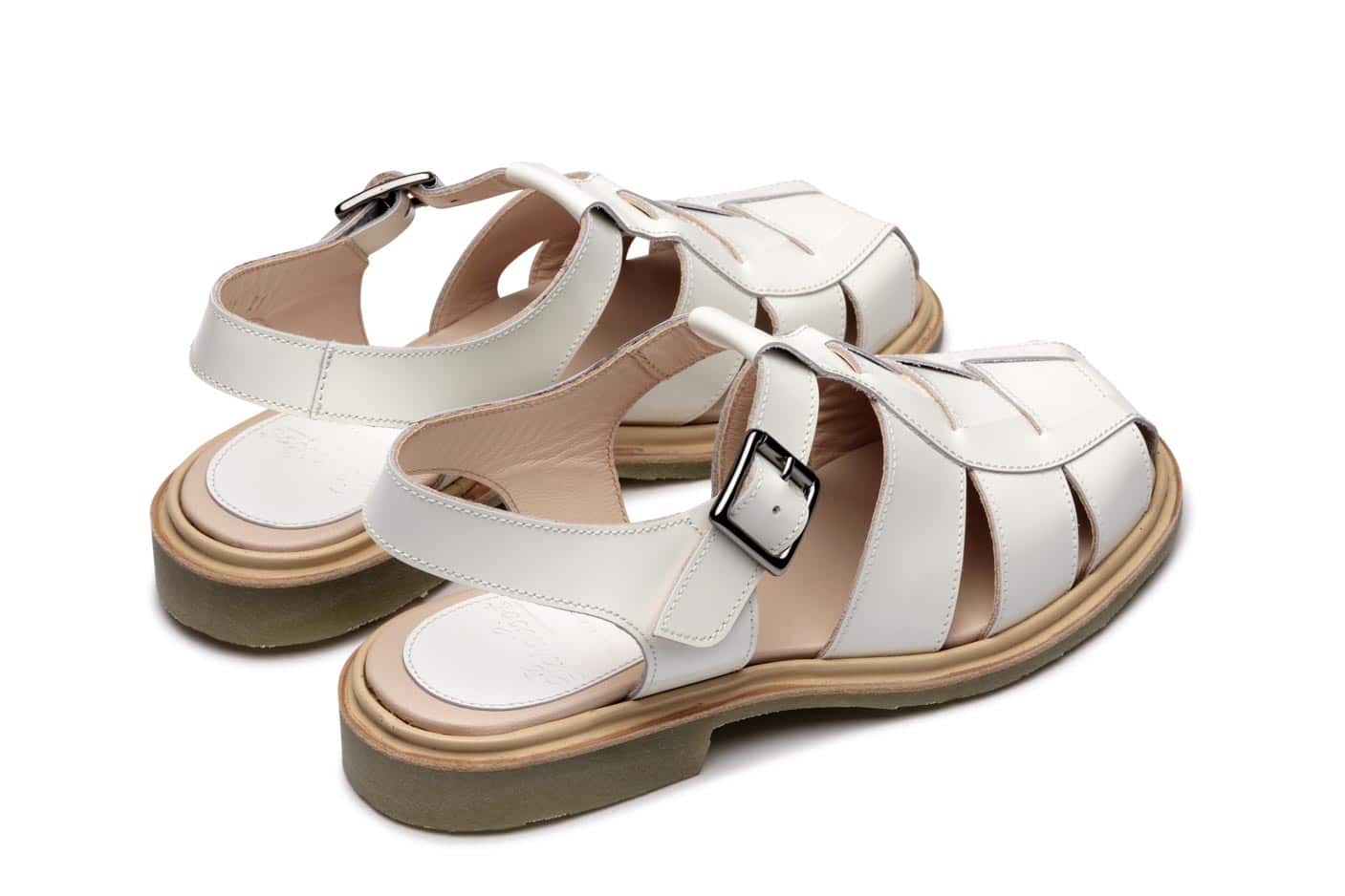 Paraboot Iberis Chasse Miel-Gloss Blanc Sandale Weiß