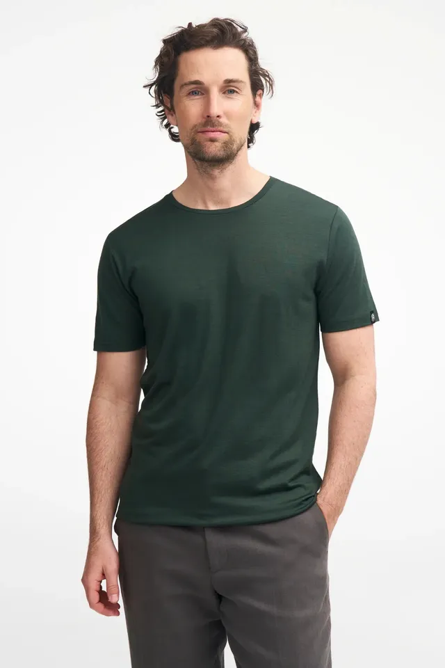 Ivanhoe Underwool Ceasar T-Shirt Merino Rifle Green 160g