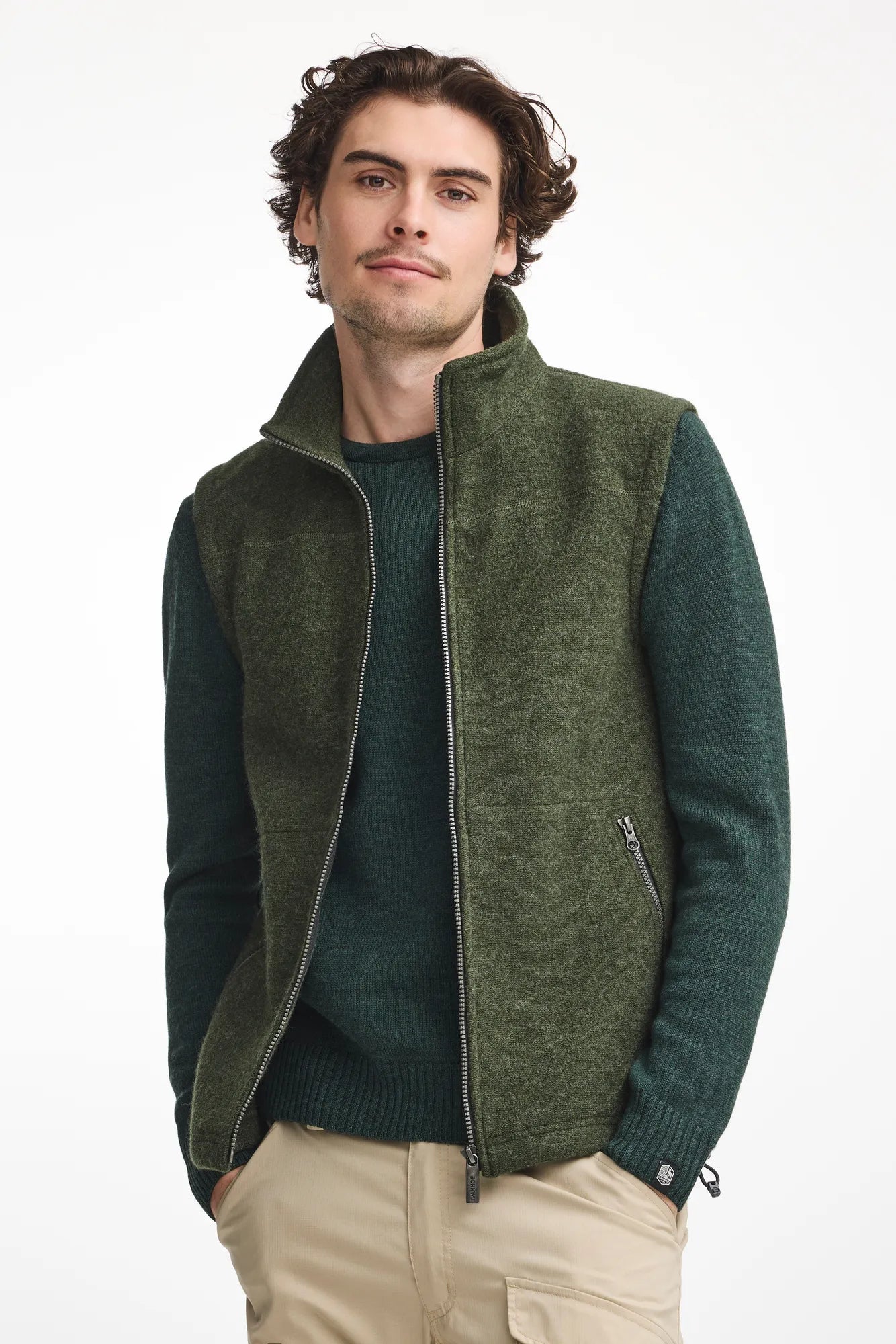 Ivanhoe Dante Vest Wollweste Loden Green 100% Filzwolle