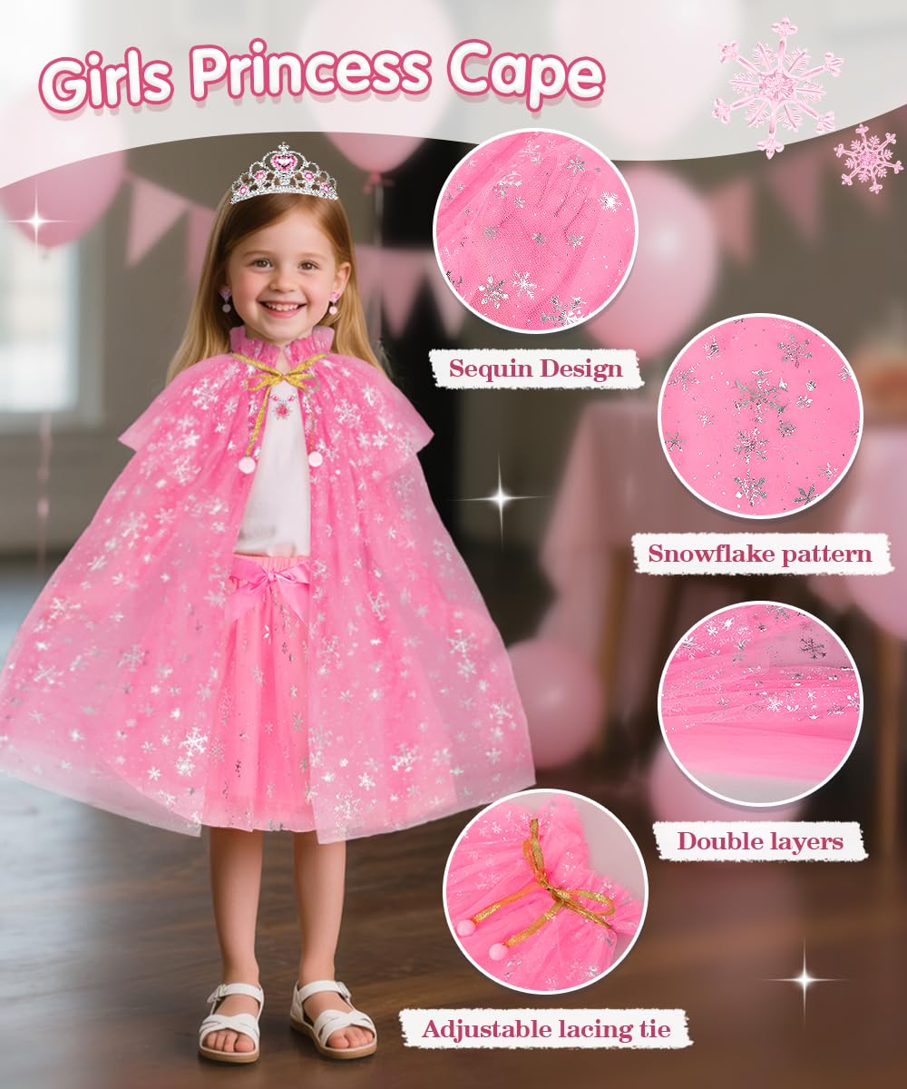 YYDSXK Prinzessin Kostüm Mädchen Rosa 12-tlg