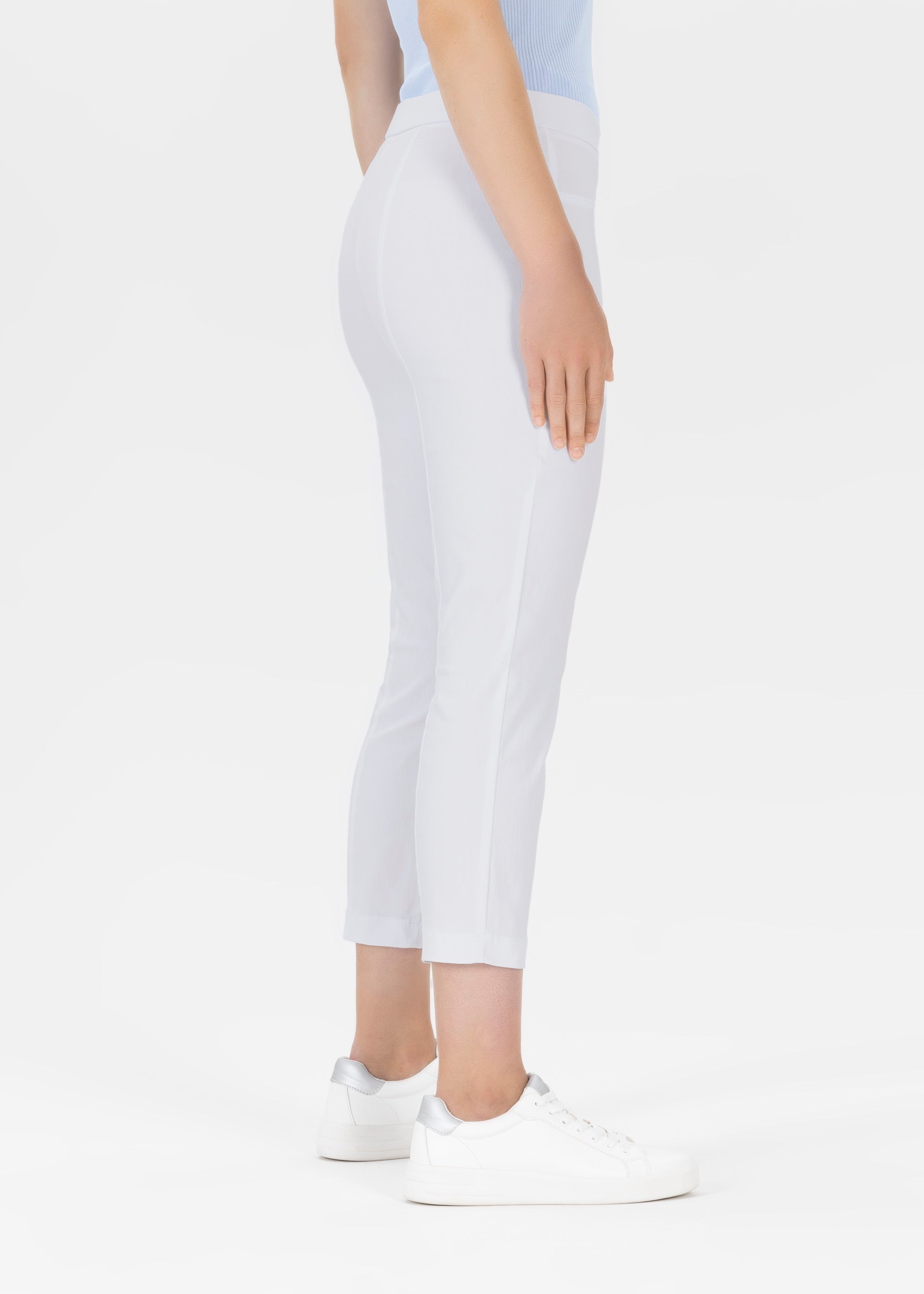 Stehmann Slim Fit Loli 6/8 Stretchhose weiß schmal