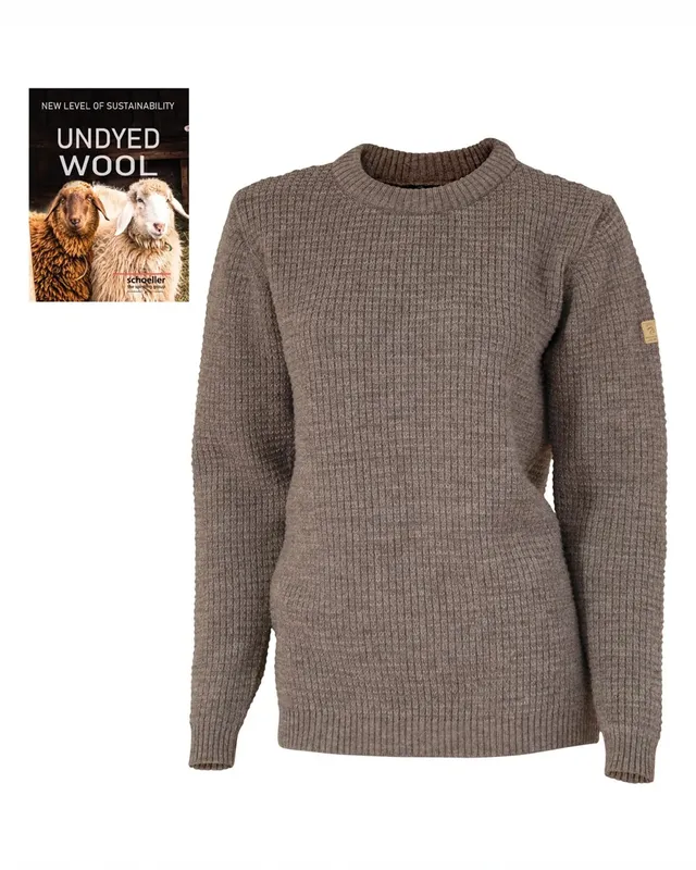 Ivanhoe Tröjor NLS Petal Wollpullover 36 Nutmeg Rundhals 100% Wolle