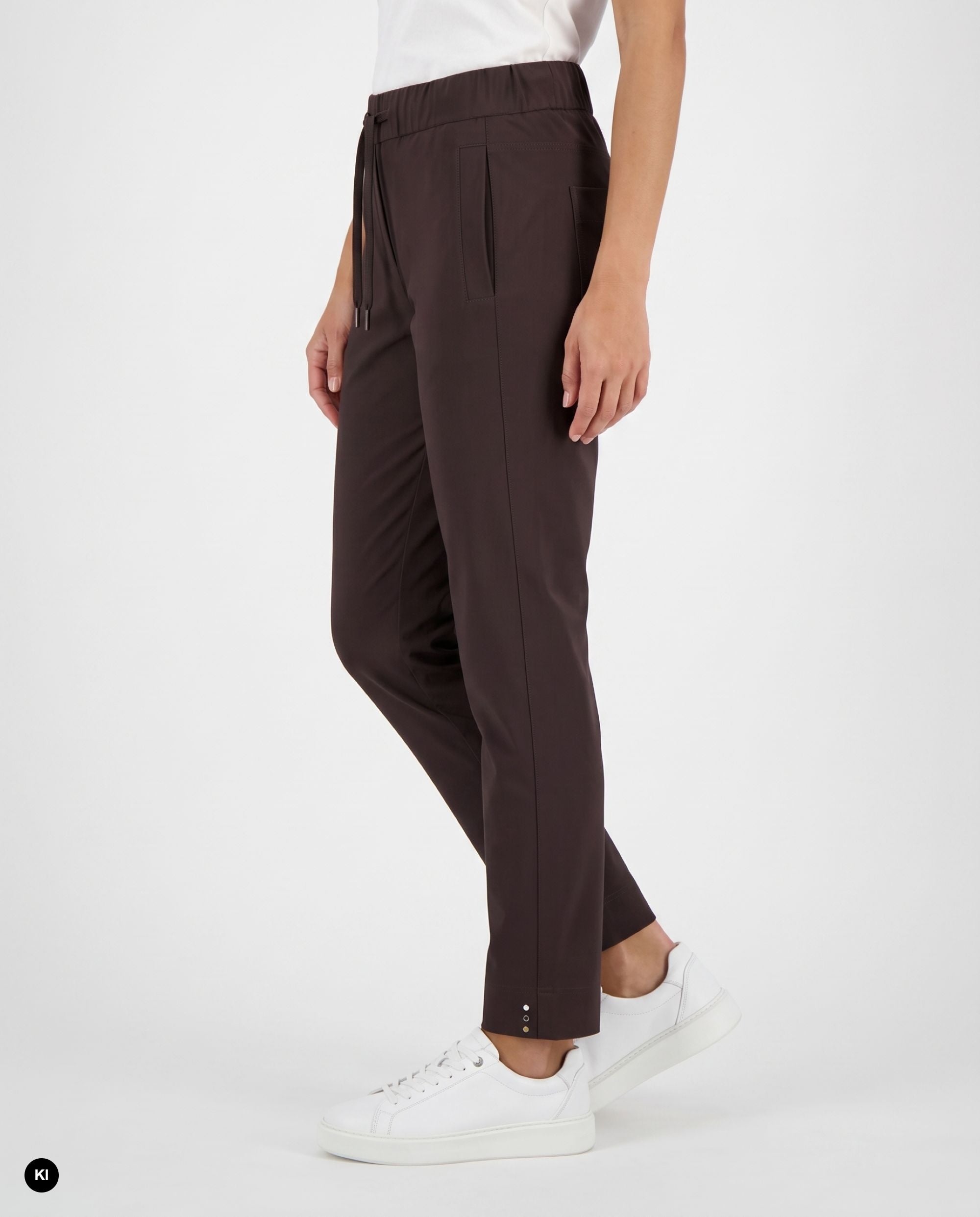 Stehmann Roxana 7/8 Jogpants Hose dark mocha elastischer Bund